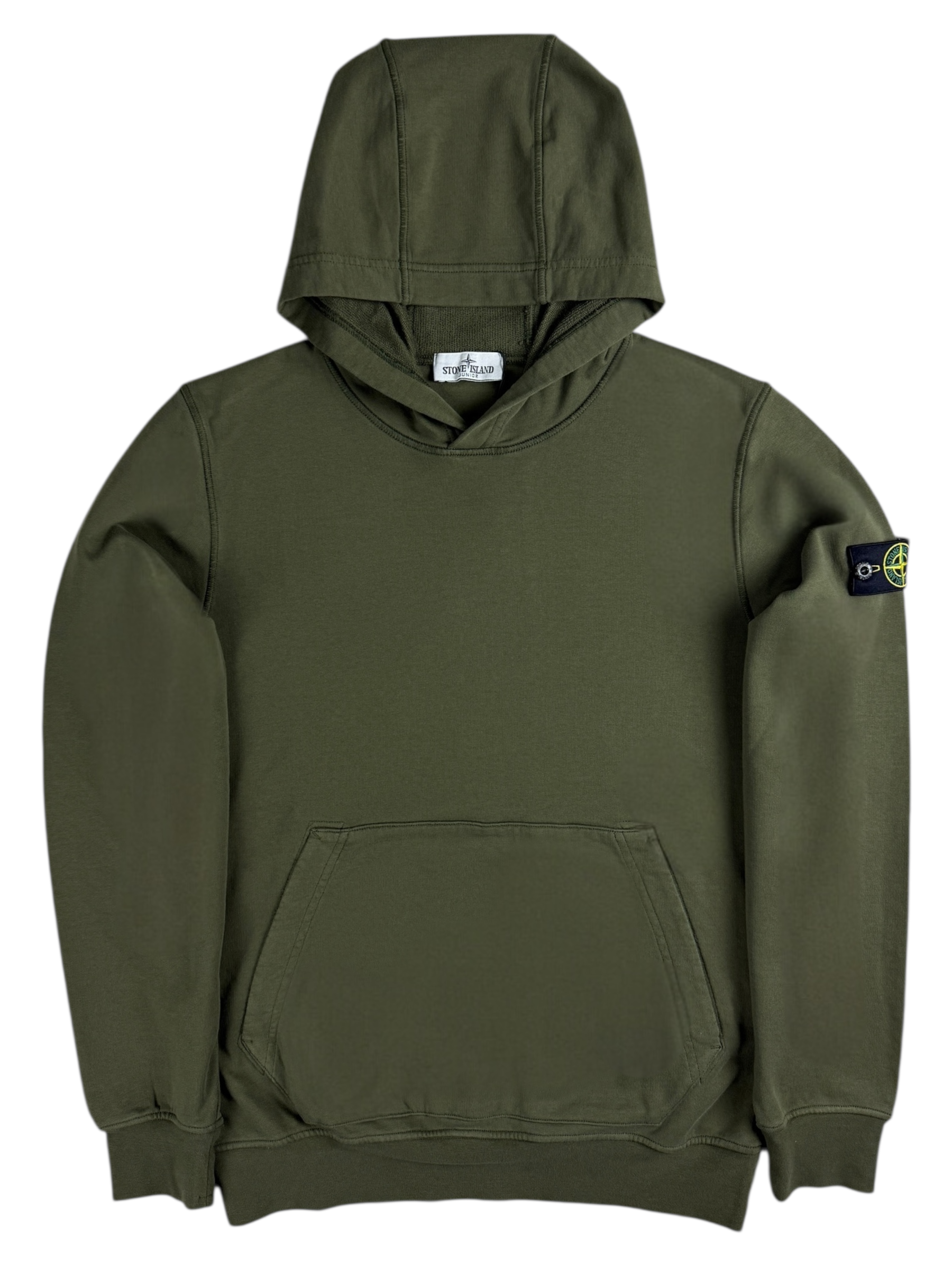 Hoodie Stone Island kaki taille 14 ans - Vue de face