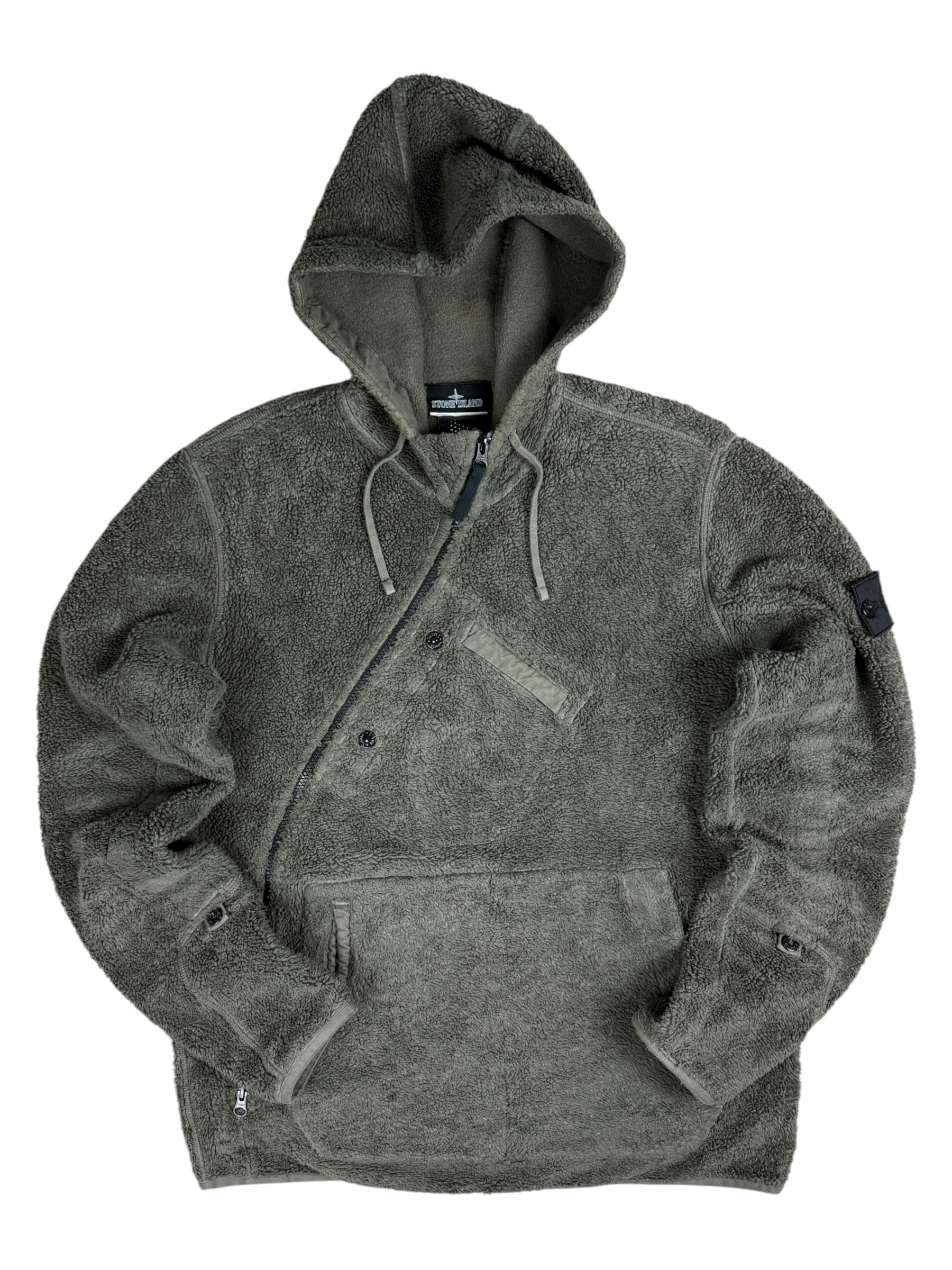 Hoodie Stone Island kaki taille L - Vue de face