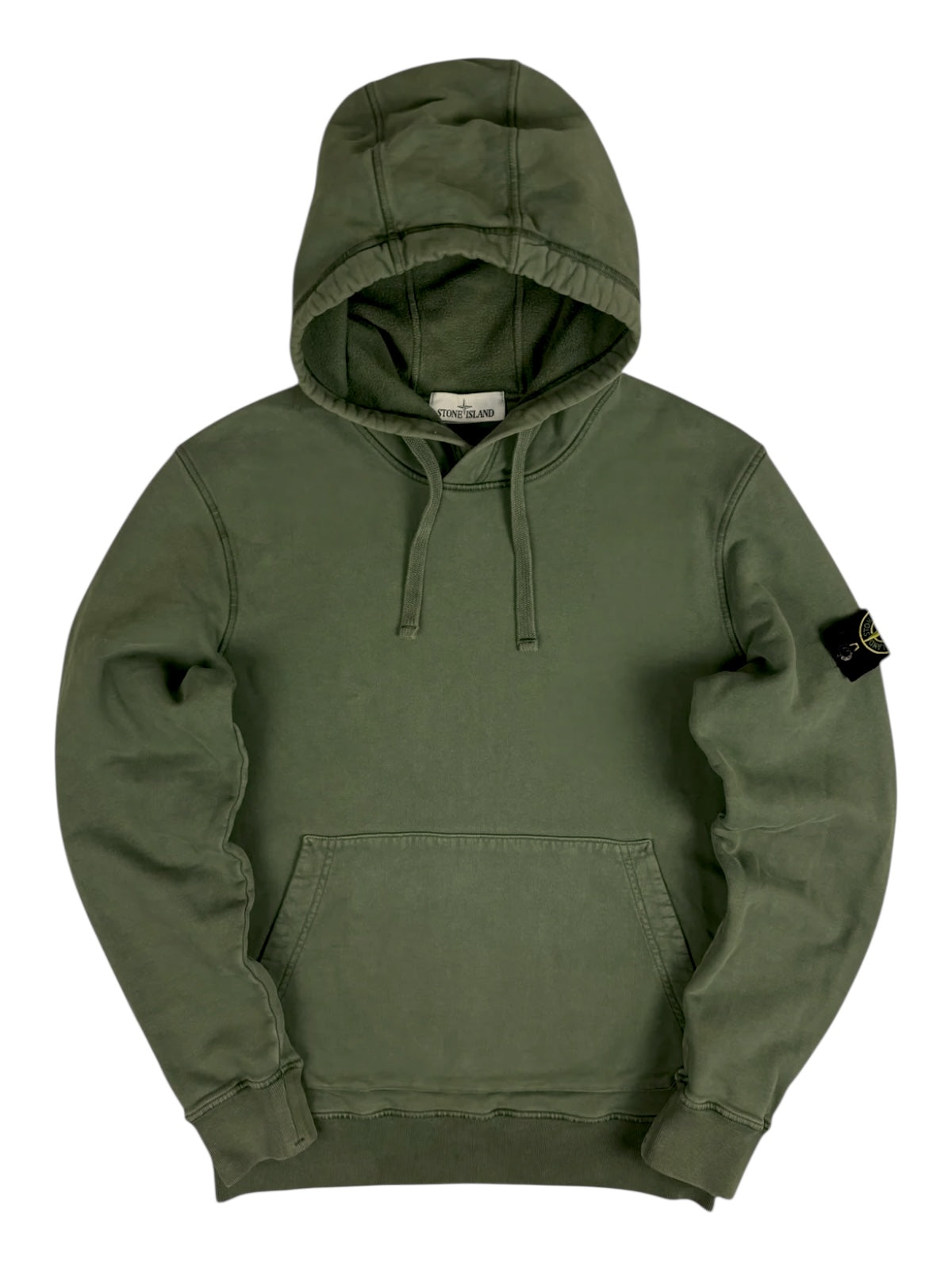 Hoodie Stone Island kaki taille L - Vue de face