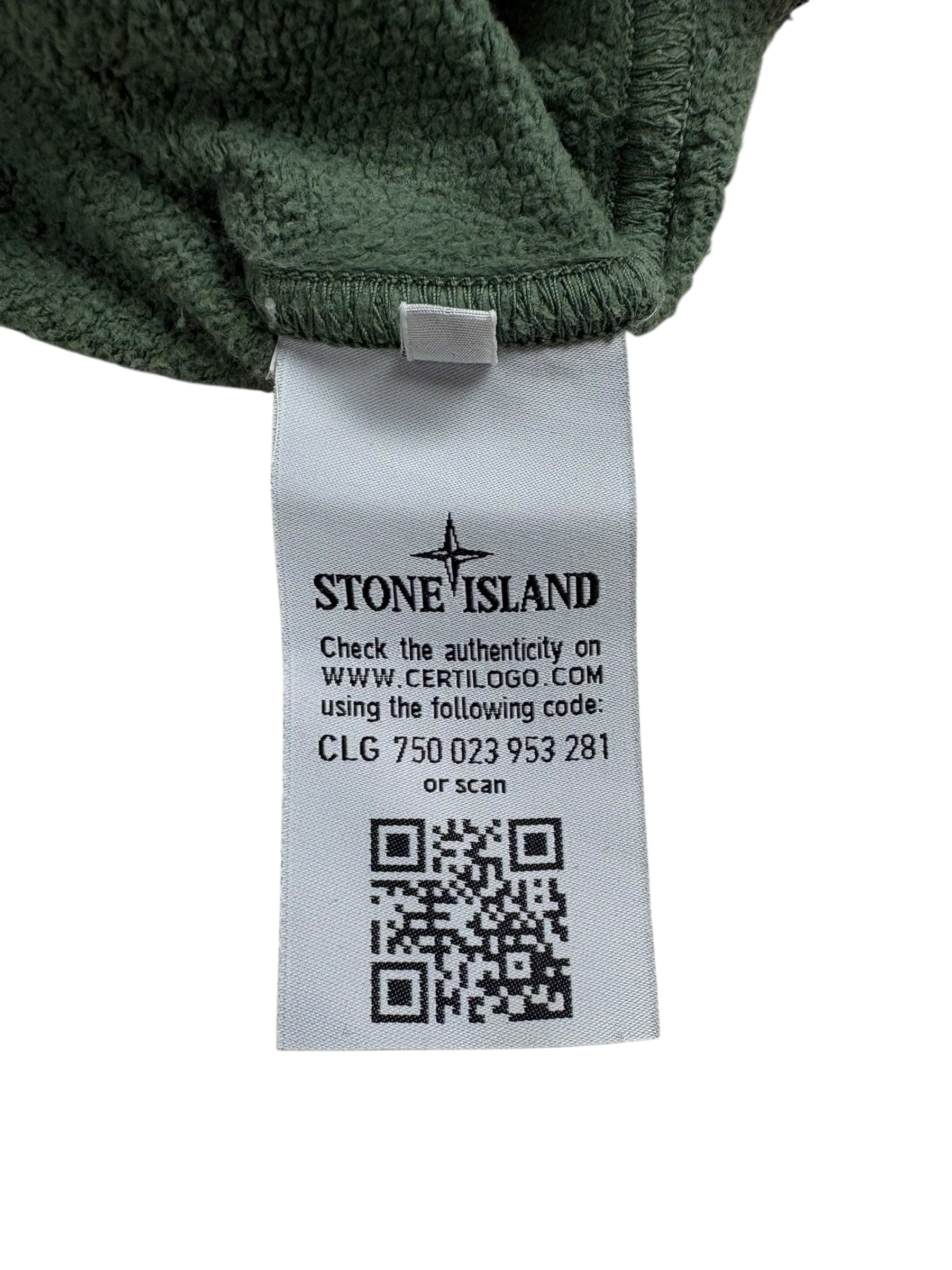Hoodie Stone Island kaki taille S - Détail