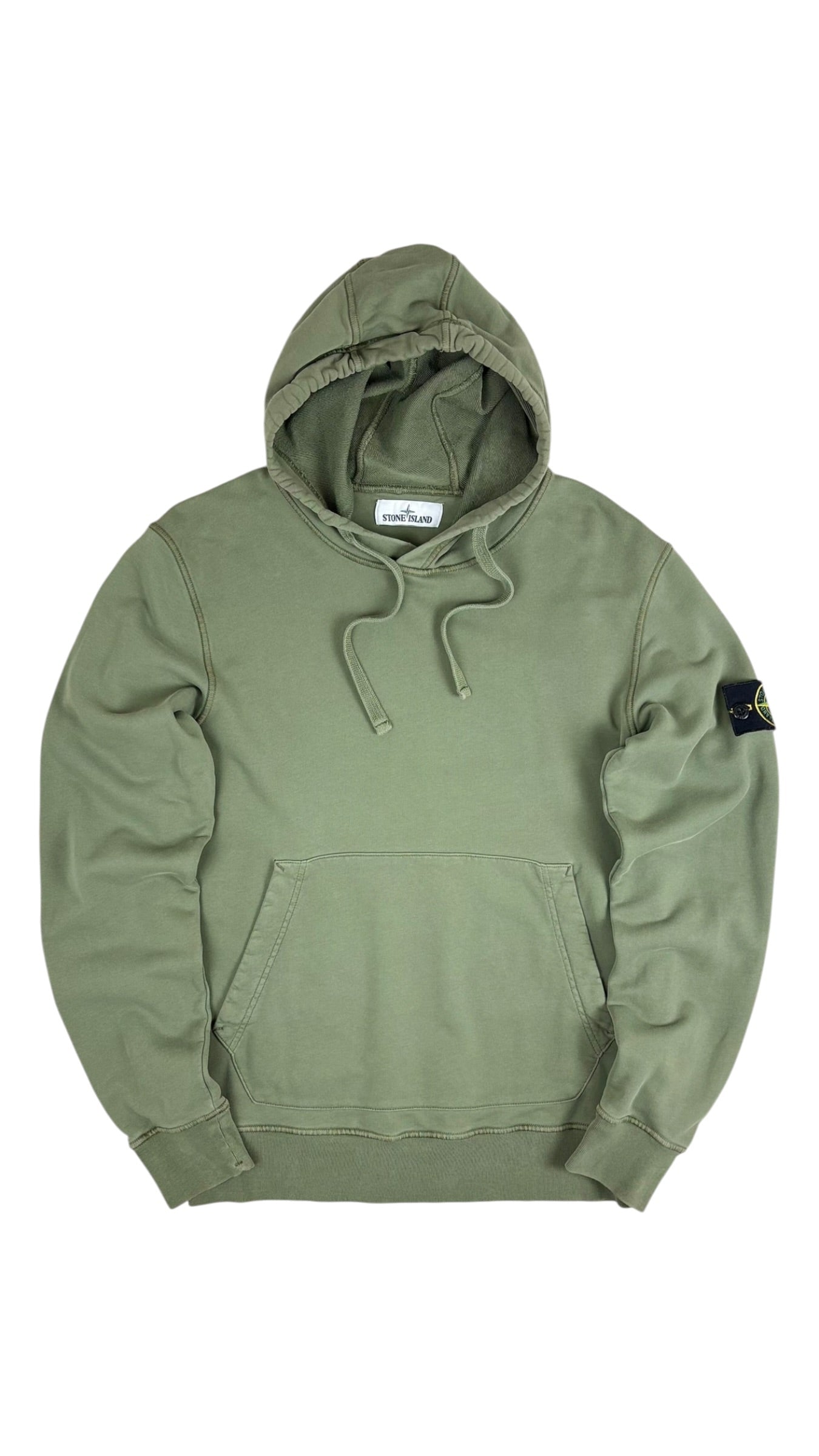 Hoodie Stone Island kaki taille S - Vue de face