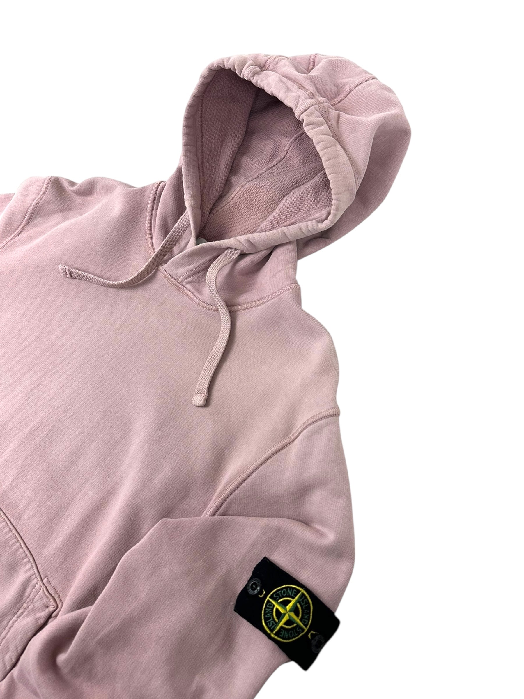 Hoodie Stone Island rose taille L - Détail