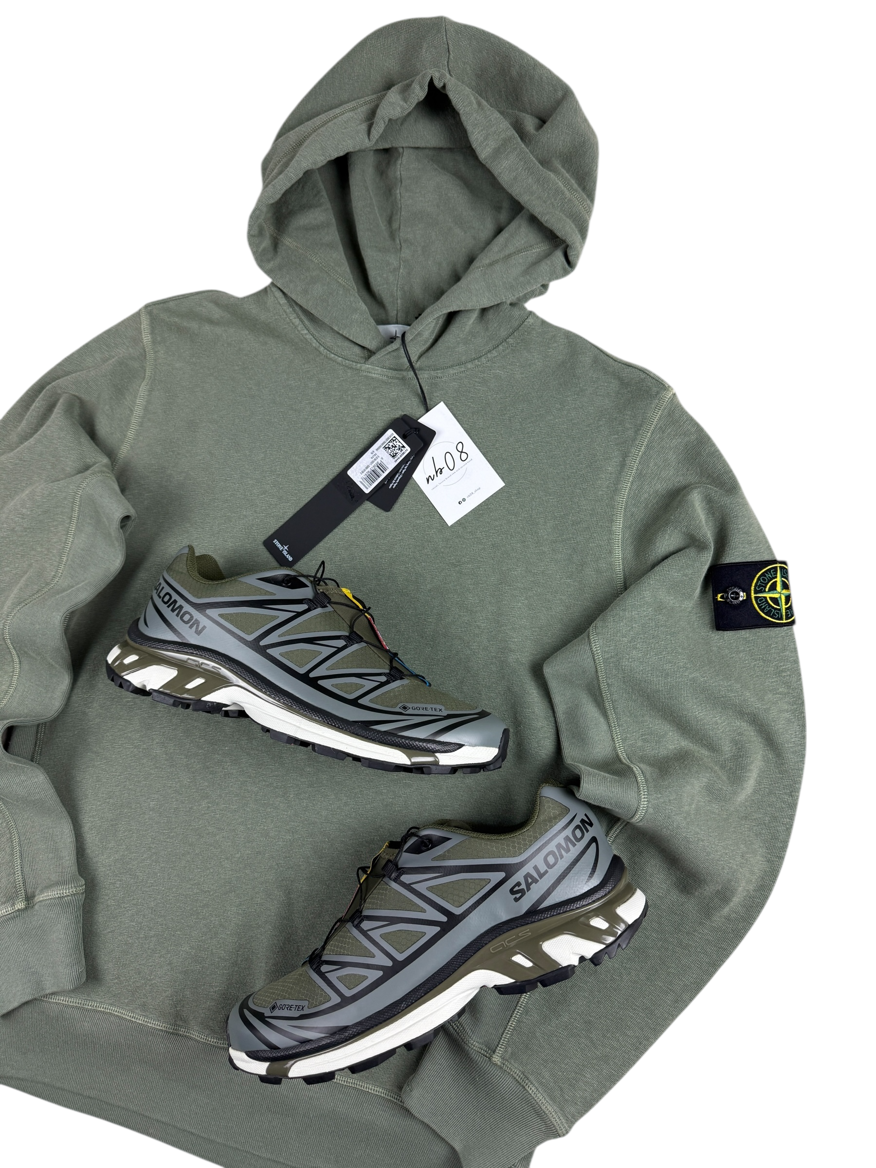 Hoodie Stone Island vert taille S - Détail