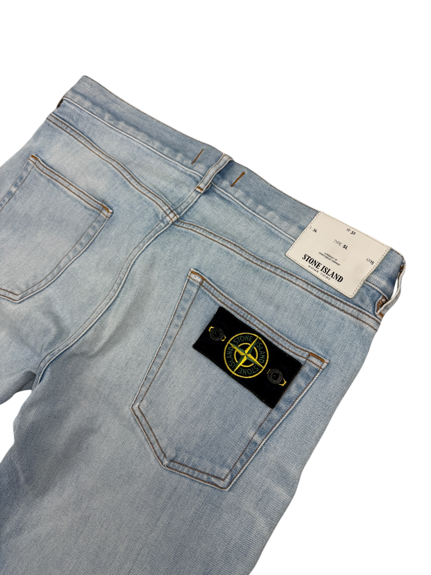 Jean Stone Island bleu taille PANTALON W33 - Détail