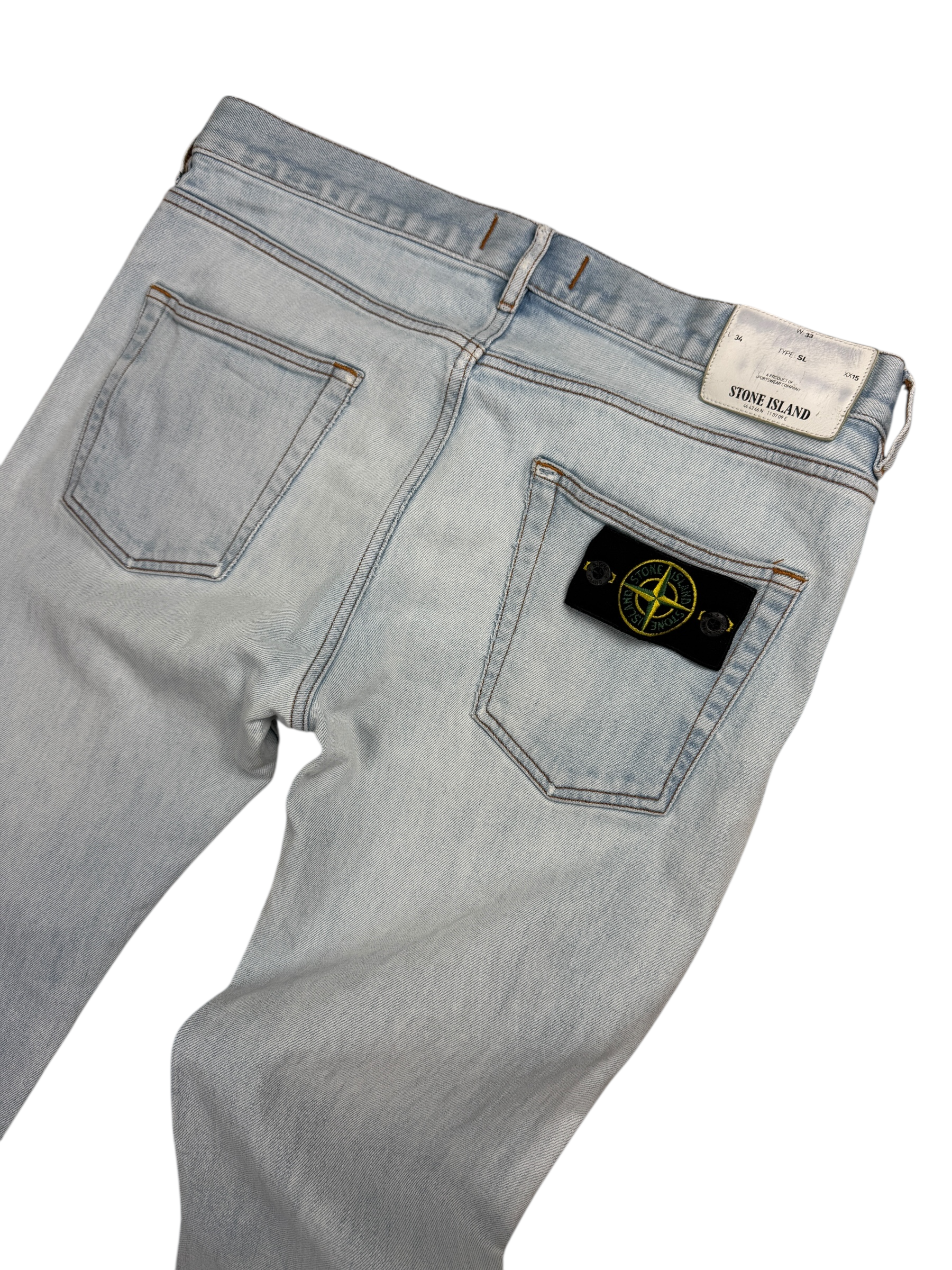 Jean Stone Island bleu taille PANTALON W33 - Vue de dos