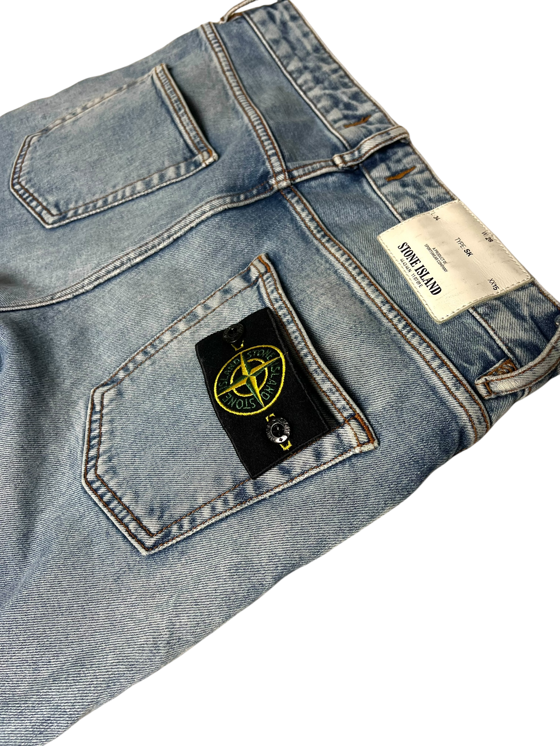 Jean Stone Island bleu taille W28 - S - Vue de dos