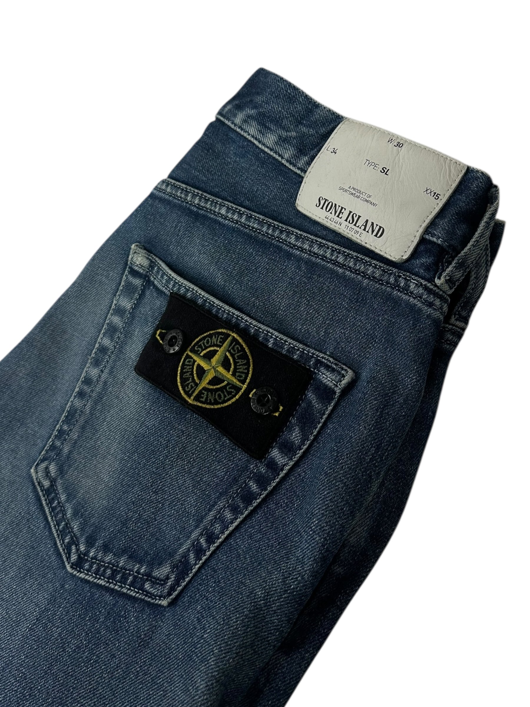 Jean Stone Island marine taille PANTALON W30 - Logo et étiquette