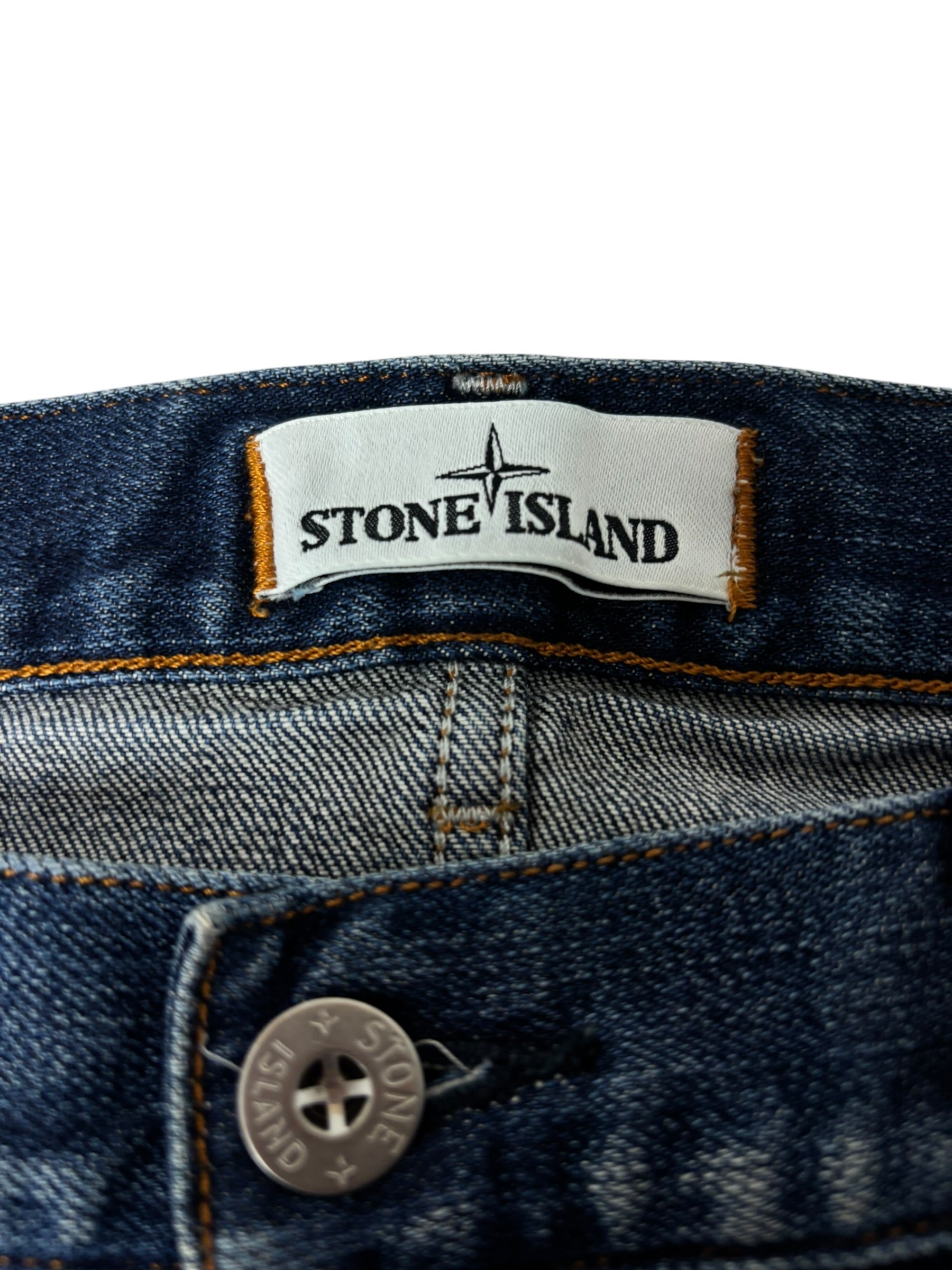 Jean Stone Island marine taille PANTALON W31 - Logo et étiquette