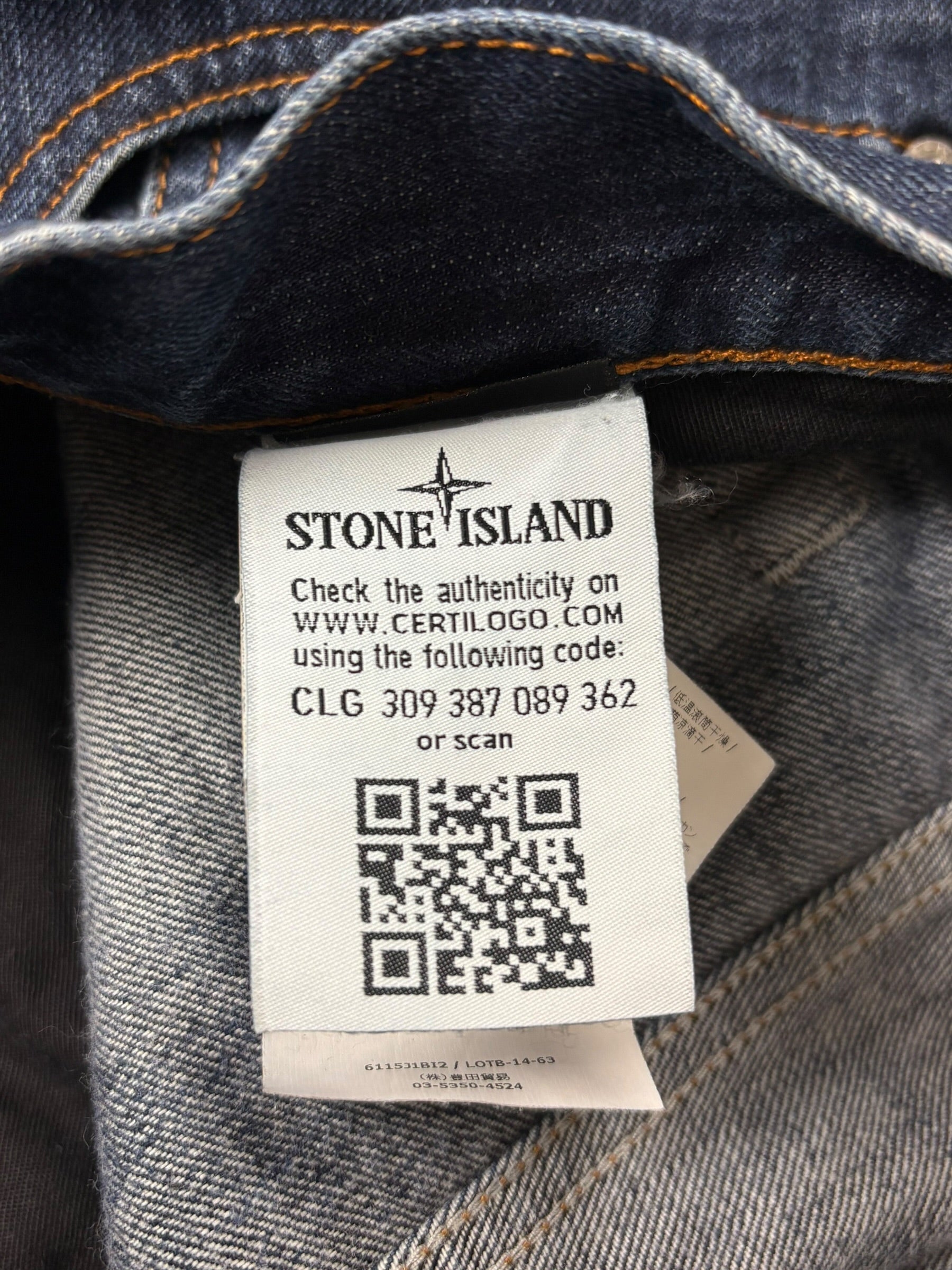 Jean Stone Island marine taille PANTALON W31 - Vue côté