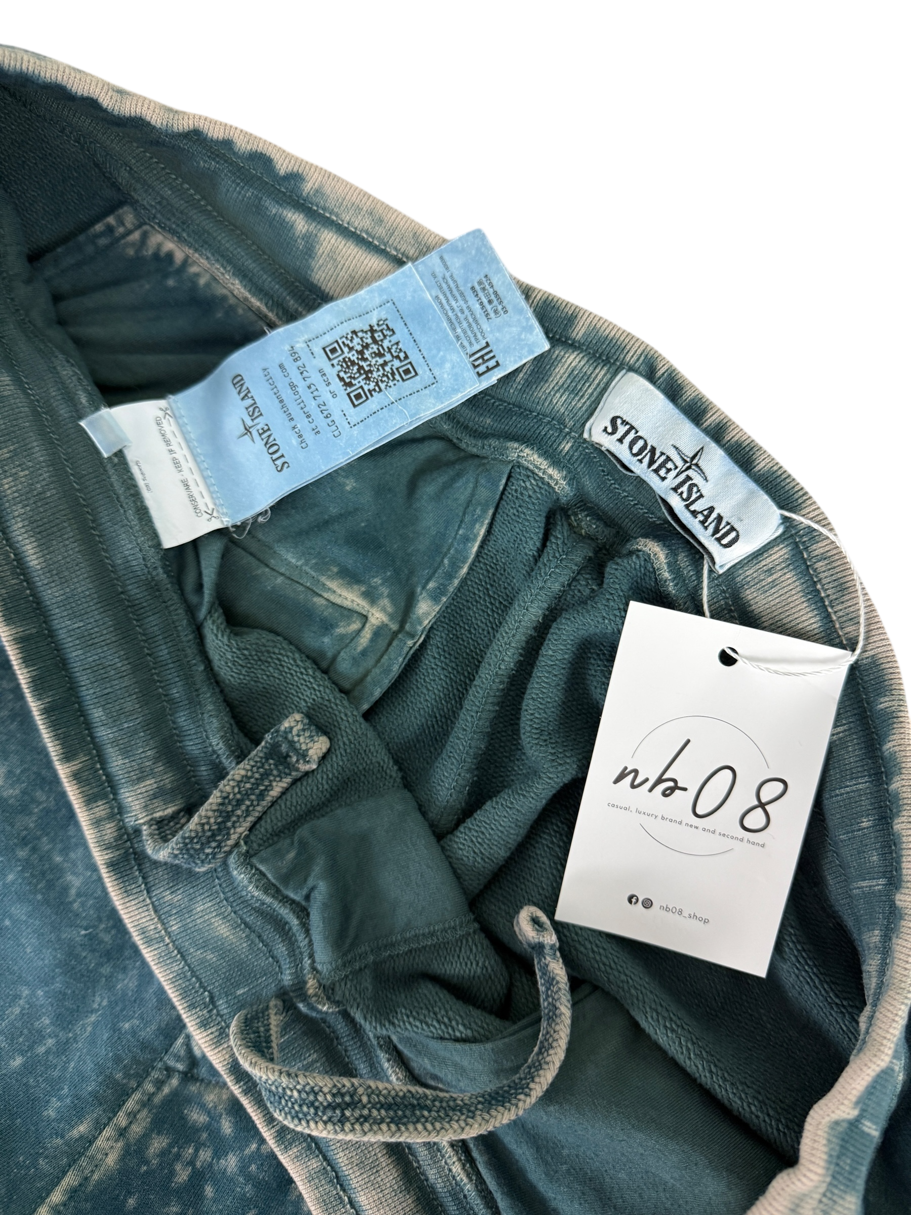 Jogging Stone Island bleu taille L - Logo et étiquette