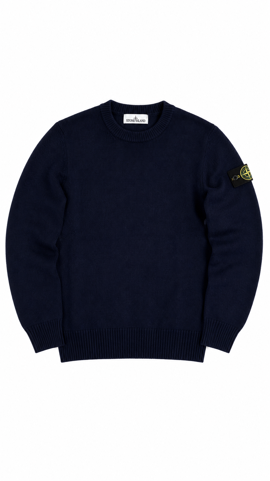 Pull Stone Island Junior maille coton bleu marine 14 ans neuf - vue 1/5
