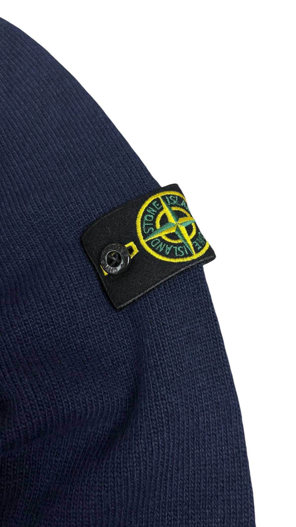 Pull Stone Island Junior maille coton bleu marine 14 ans neuf - vue 3/5