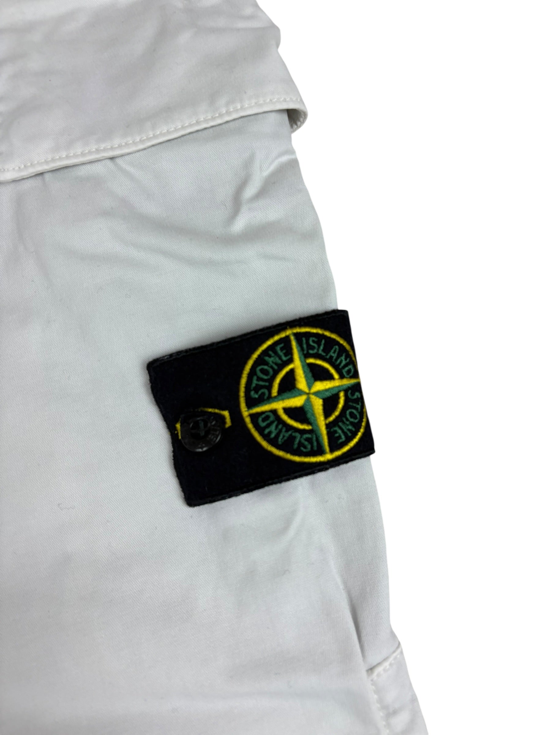 Pantalon Stone Island blanc taille PANTALON W31 - Détail