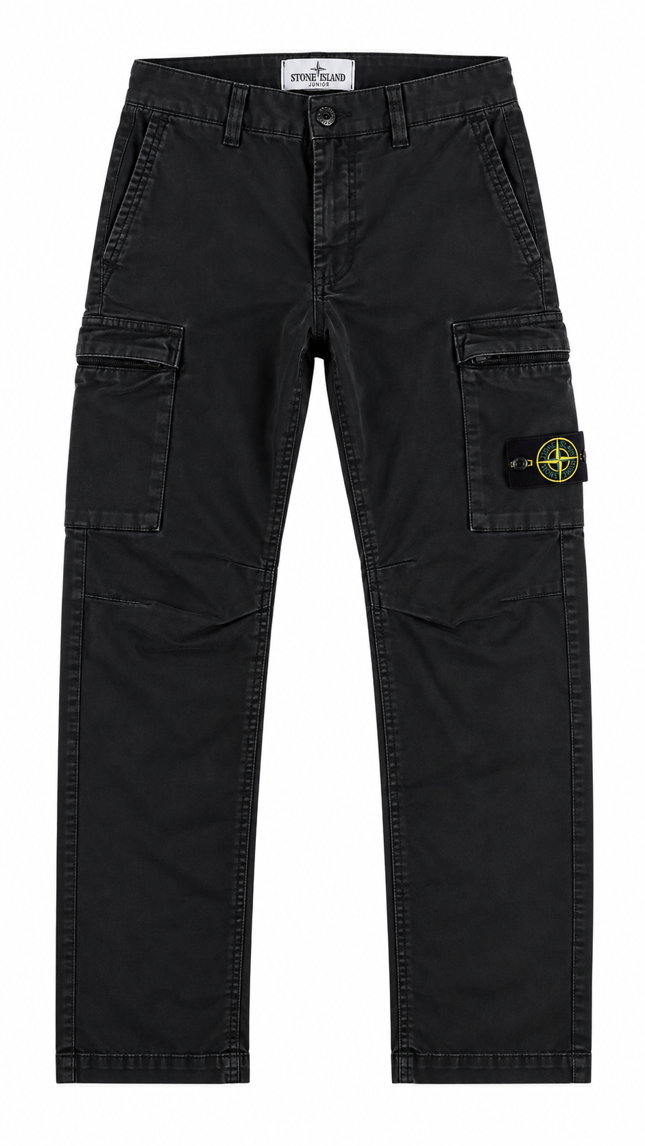 Pantalon Cargo Stone Island Junior noir taille 12 ans, seconde main authentifiée NB08 — vue 1