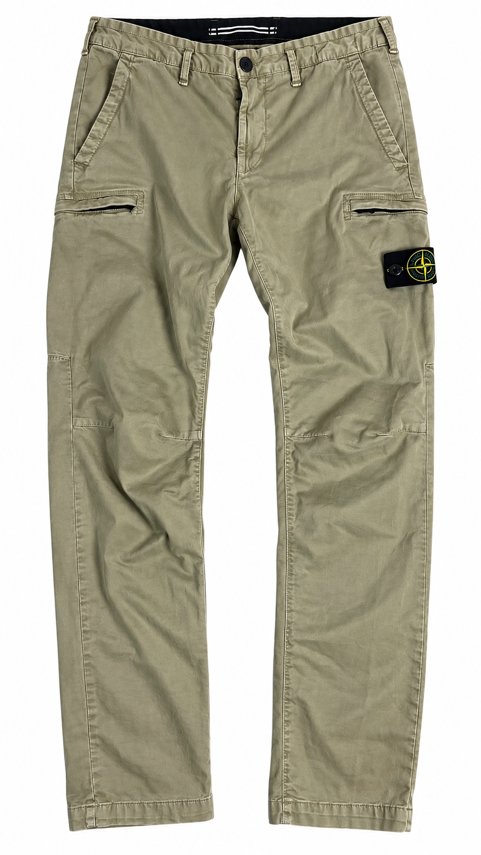 Pantalon Cargo Stone Island kaki clair taille W32, seconde main authentifiée NB08 — vue 1