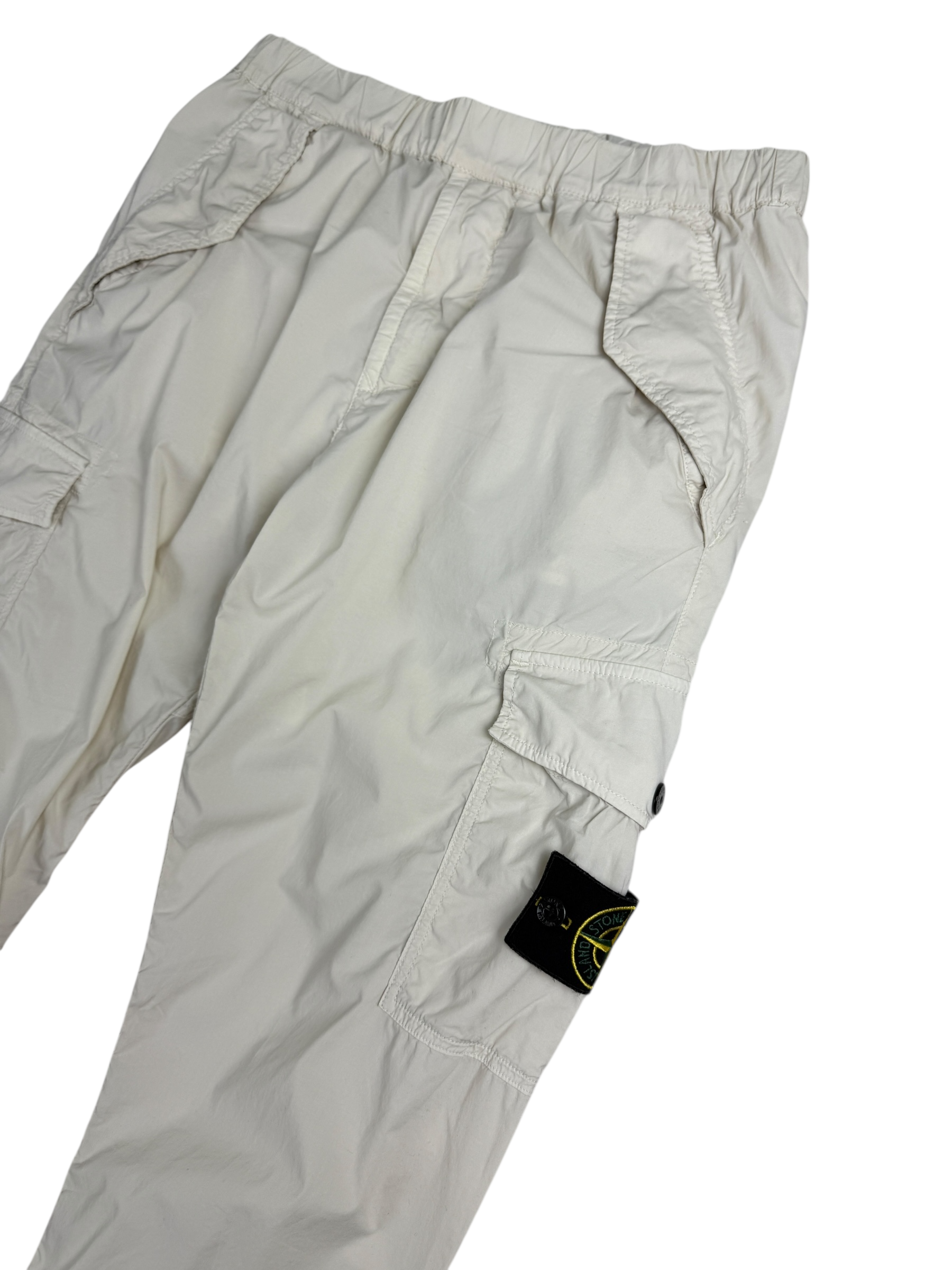 Pantalon Stone Island crème taille PANTALON W28 - Détail