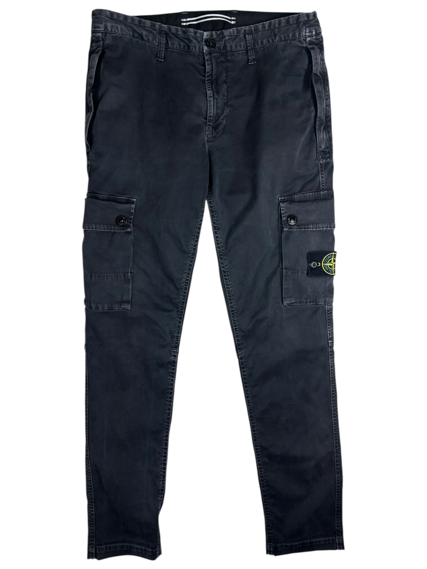 Pantalon Stone Island gris taille PANTALON W32 - Vue de face