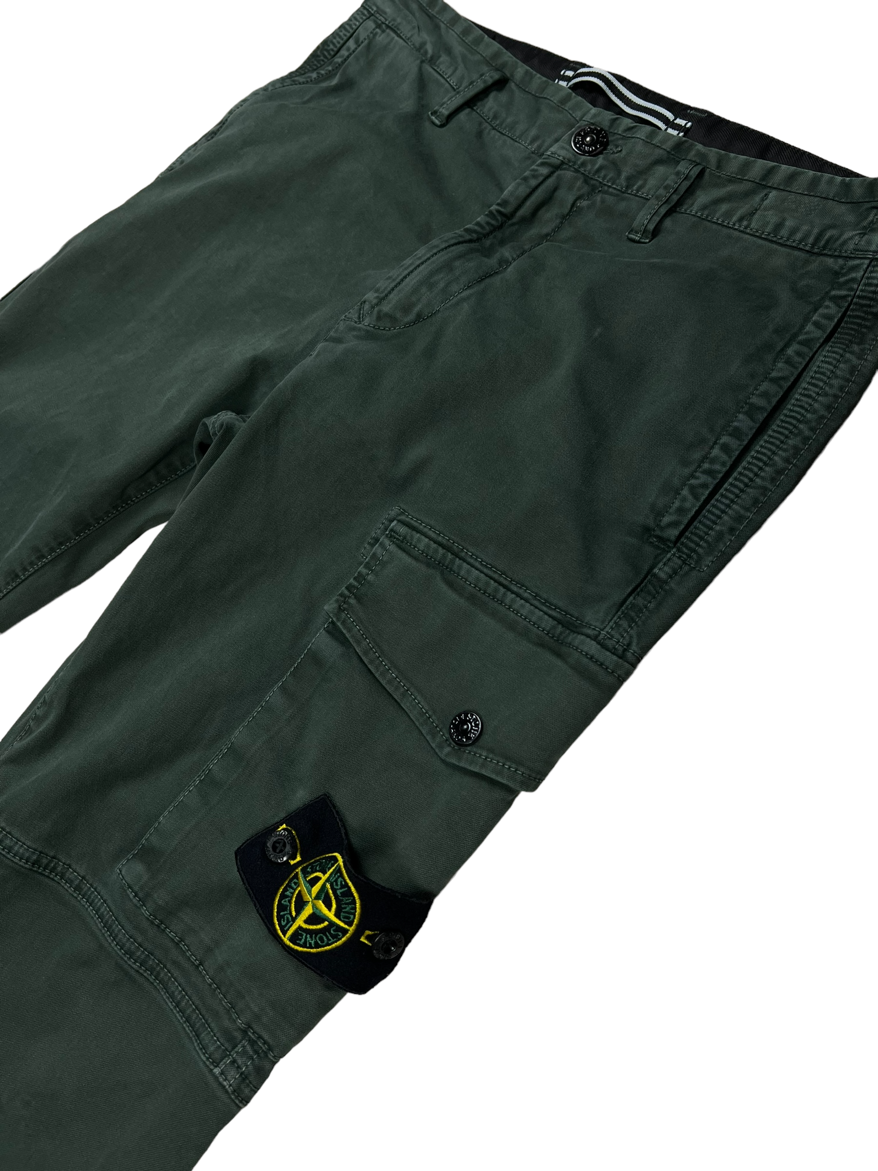 Pantalon Stone Island kaki taille L - Vue de dos