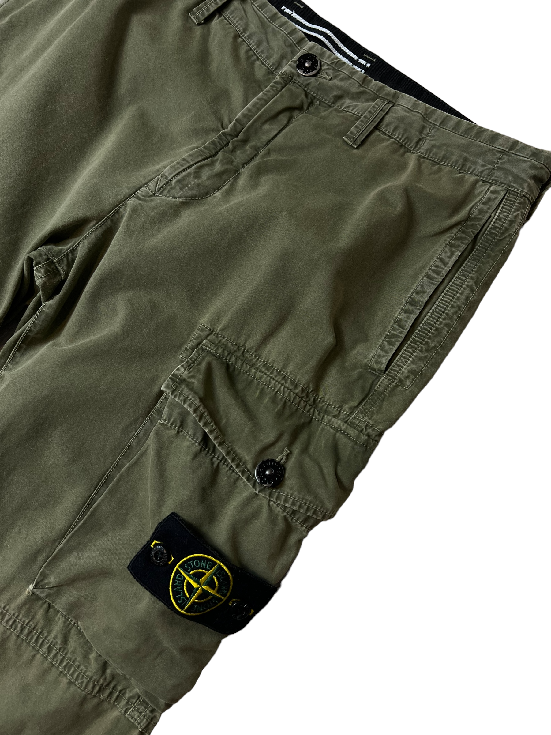 Pantalon Stone Island kaki taille PANTALON 34 - Vue de dos
