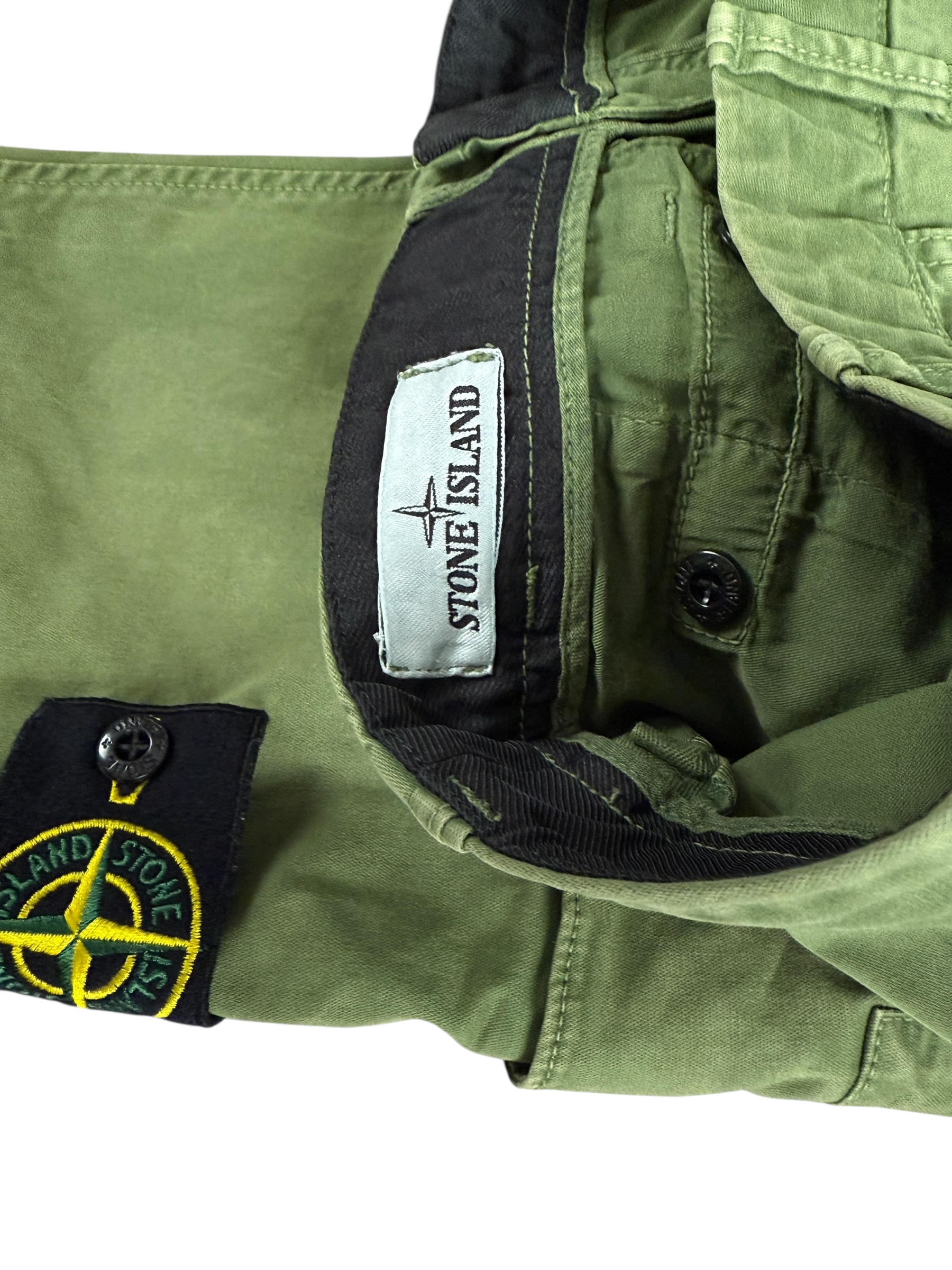 Pantalon Stone Island kaki taille PANTALON W29 - Détail