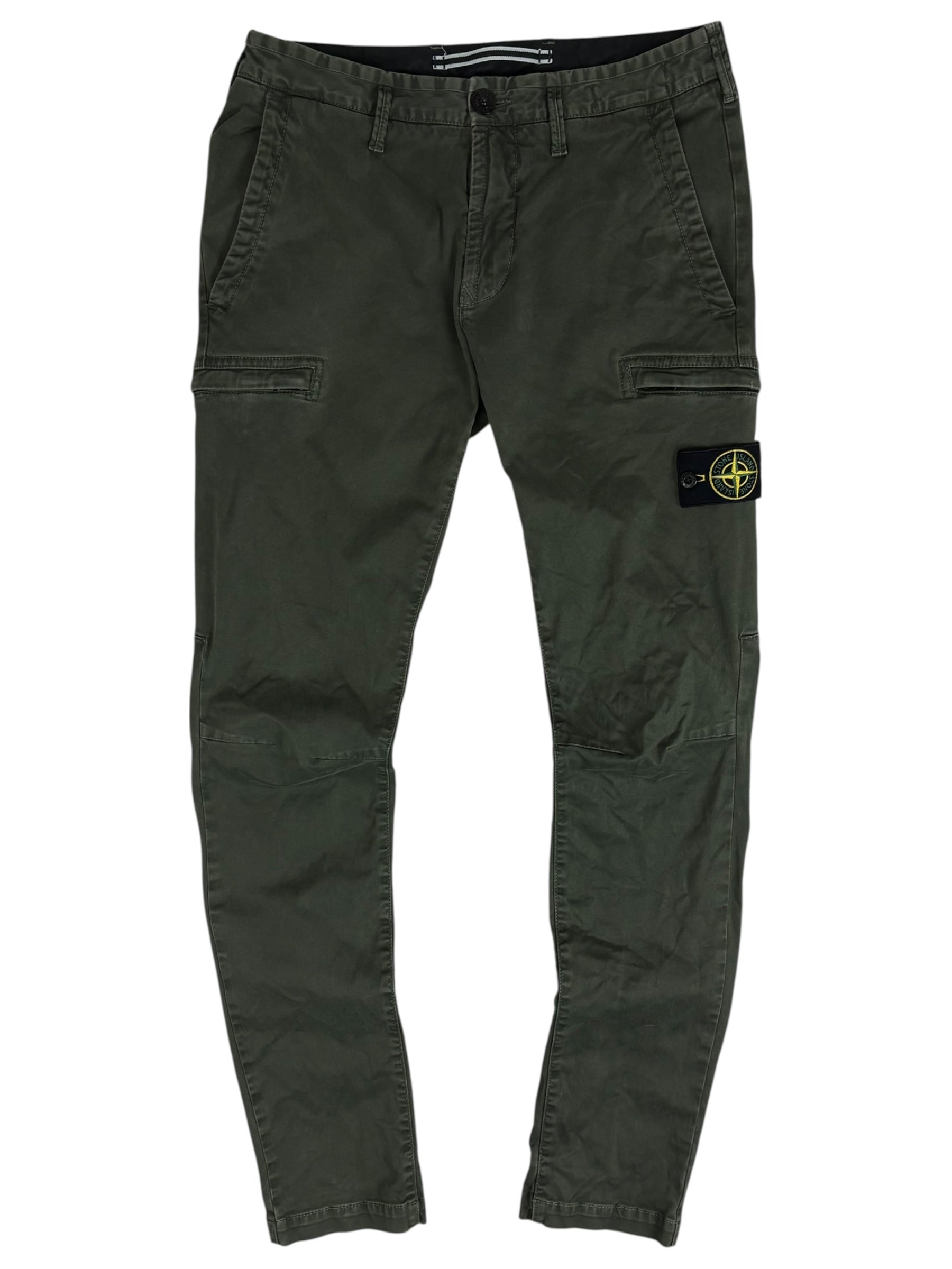 Pantalon Stone Island kaki taille PANTALON W29 - Vue de face