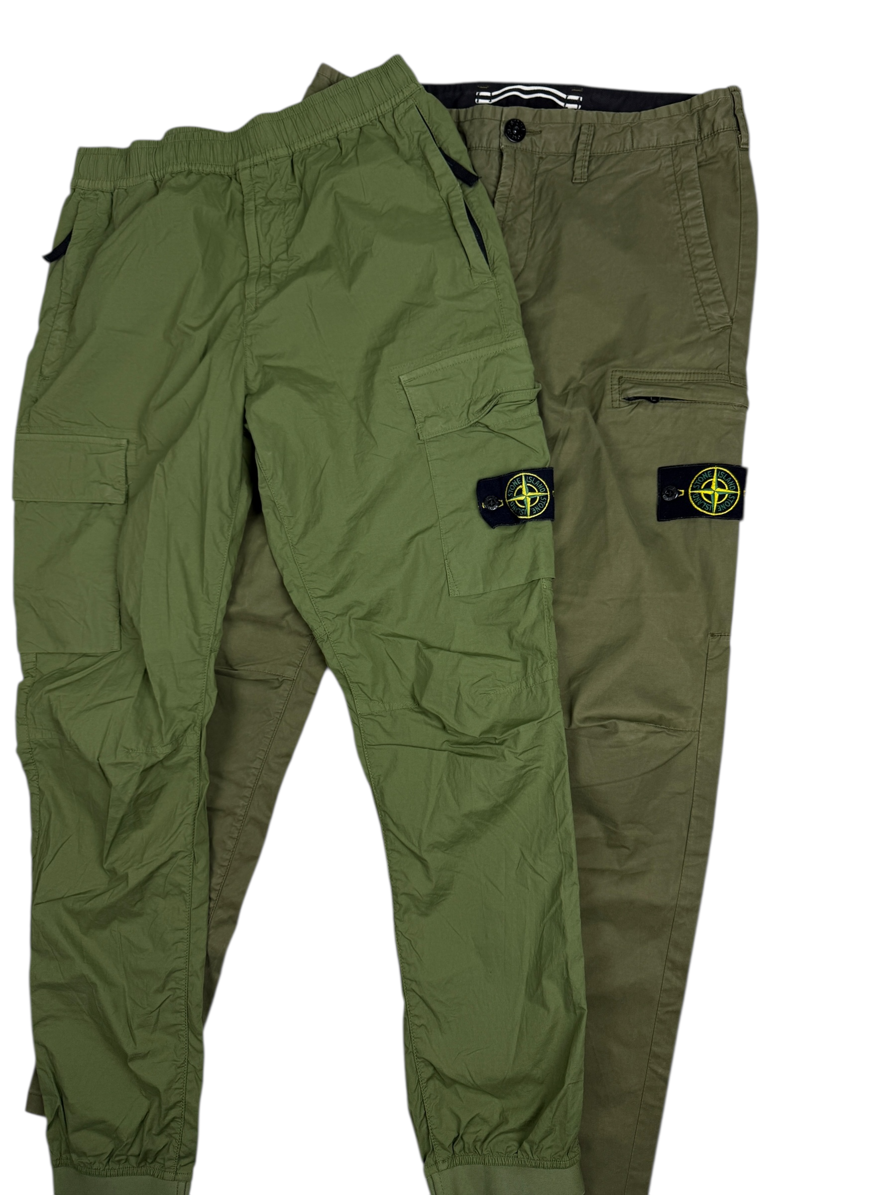 Pantalon Stone Island kaki taille PANTALON W30 - Logo et étiquette