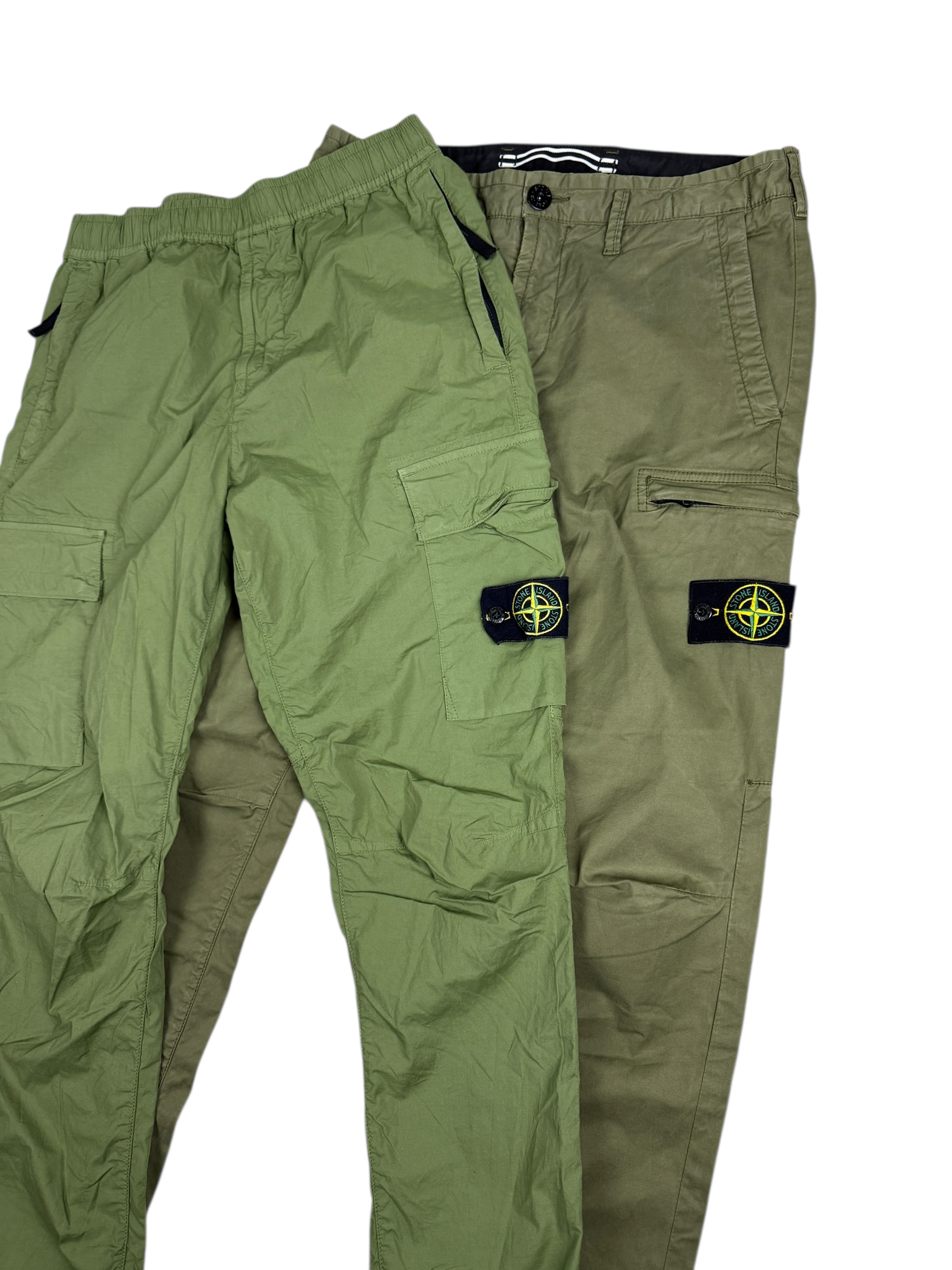 Pantalon Stone Island kaki taille PANTALON W30 - Logo et étiquette