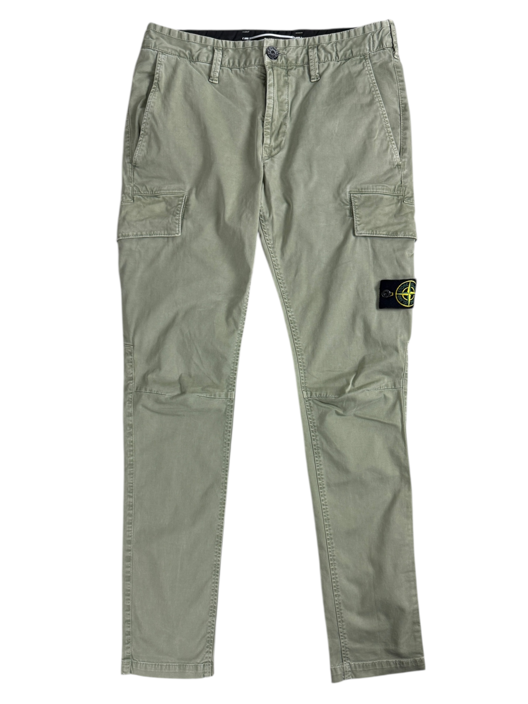 Pantalon Stone Island kaki taille PANTALON W30 - Vue de face