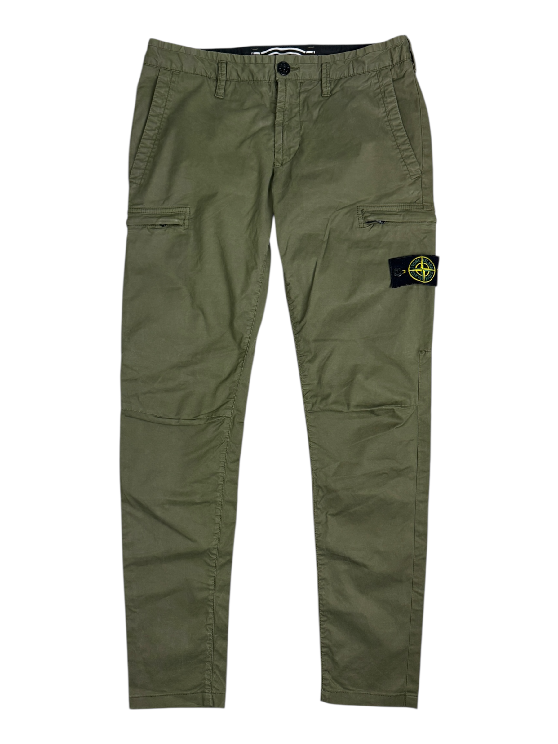 Pantalon Stone Island kaki taille PANTALON W30 - Vue de face