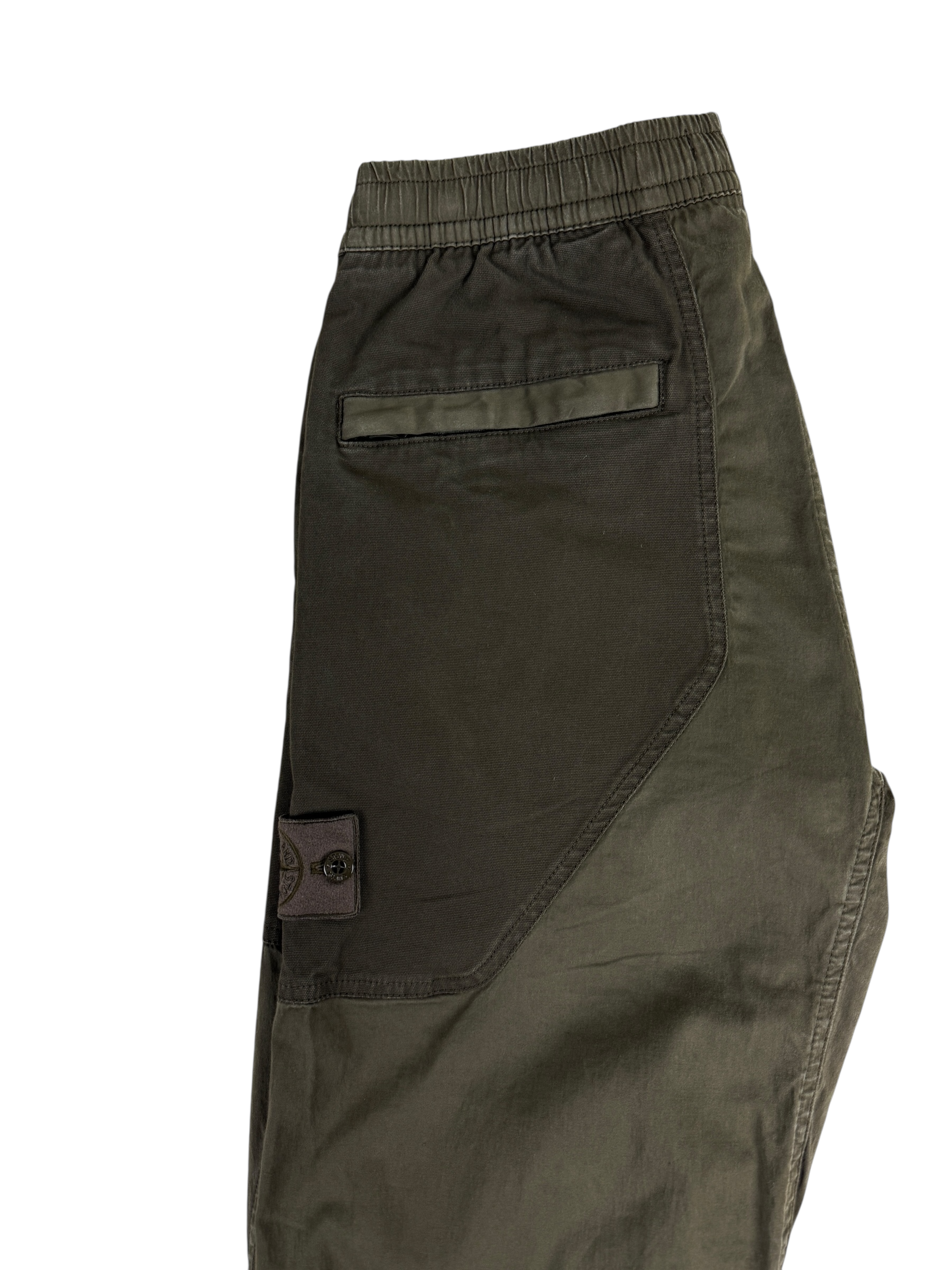 Pantalon Stone Island kaki taille W31 - Logo et étiquette
