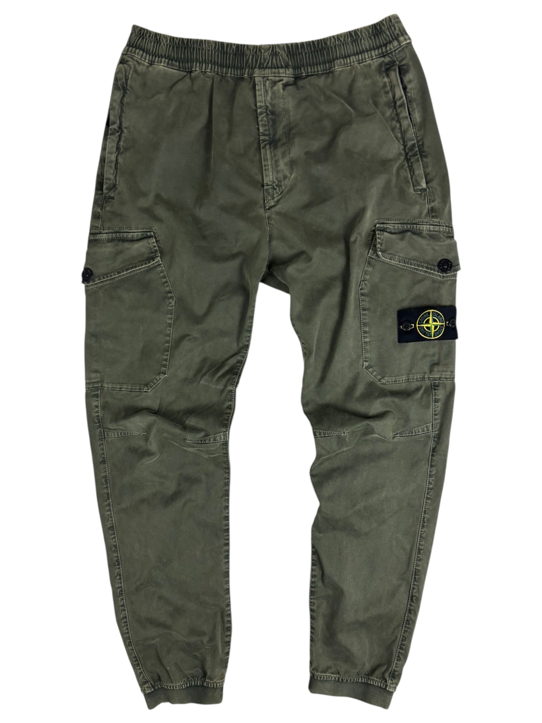Pantalon Stone Island kaki taille W32 - Vue de face