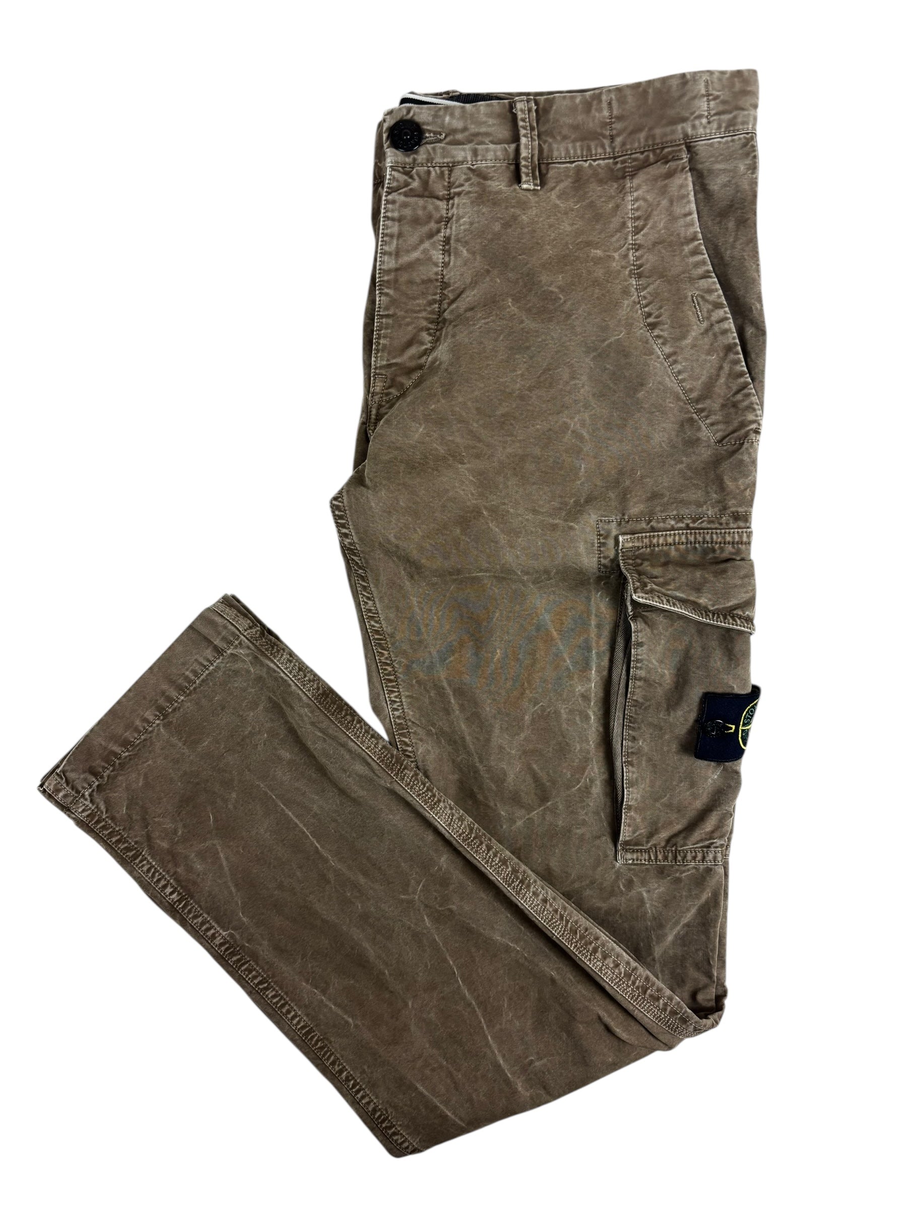 Pantalon Stone Island marron taille PANTALON W33 - Détail