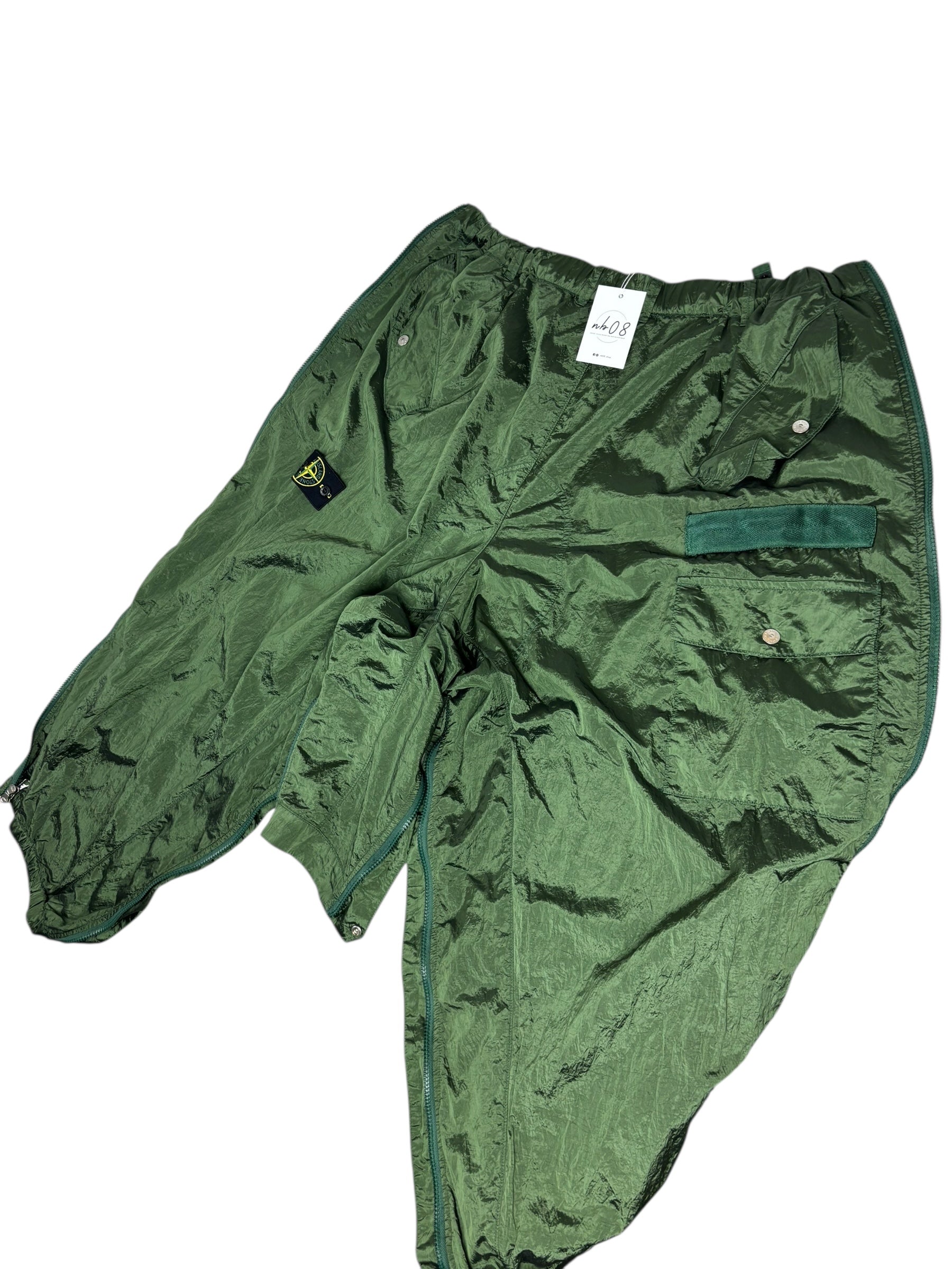Pantalon Stone Island vert taille PANTALON W30 - Logo et étiquette