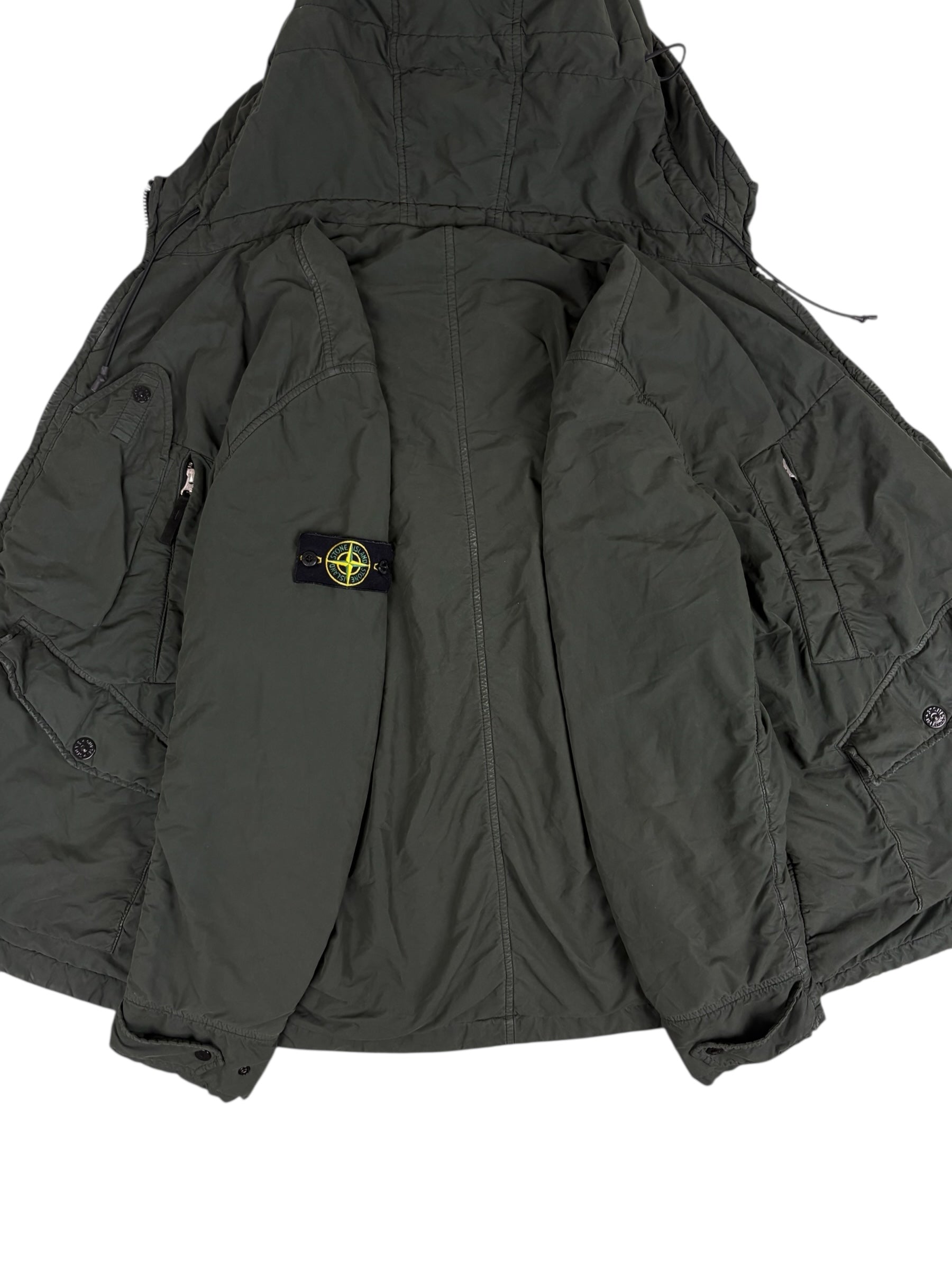 Parka Stone Island kaki taille XXL - Vue côté