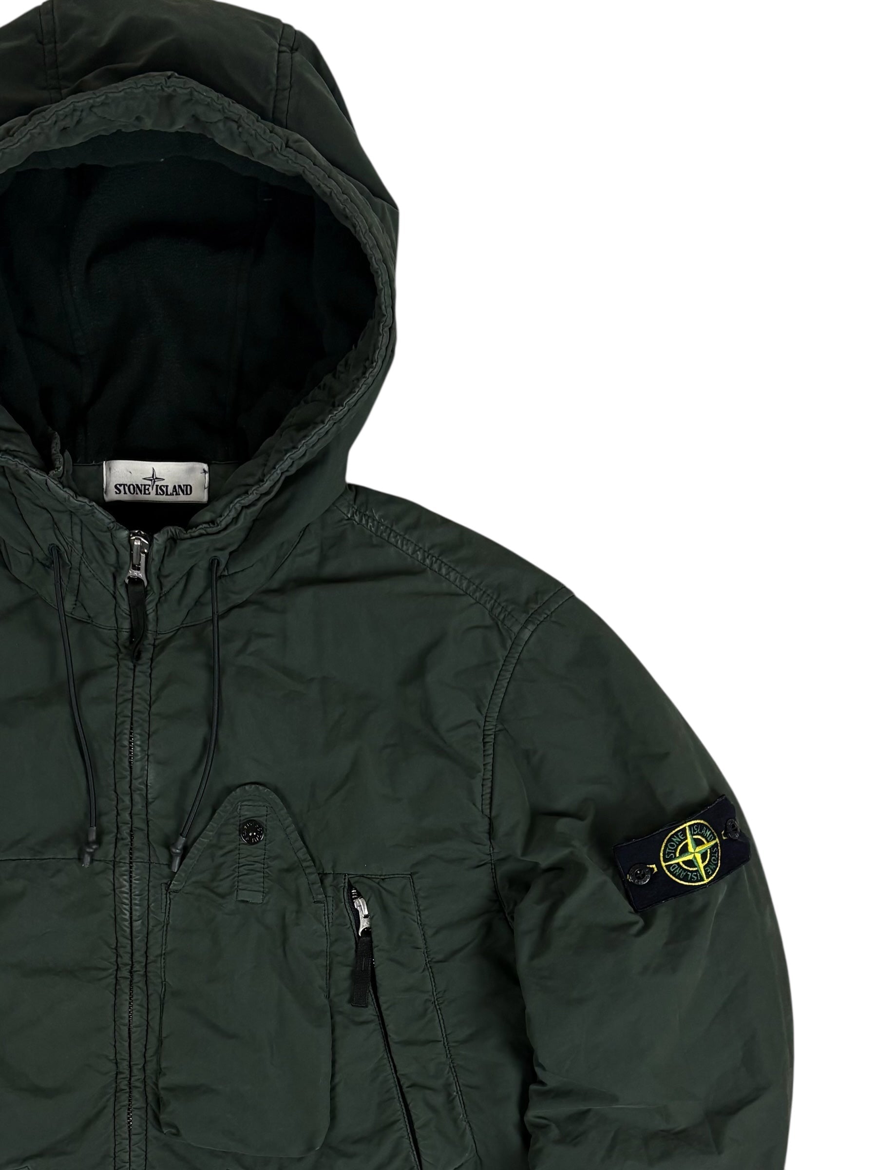 Parka Stone Island kaki taille XXL - Vue de dos