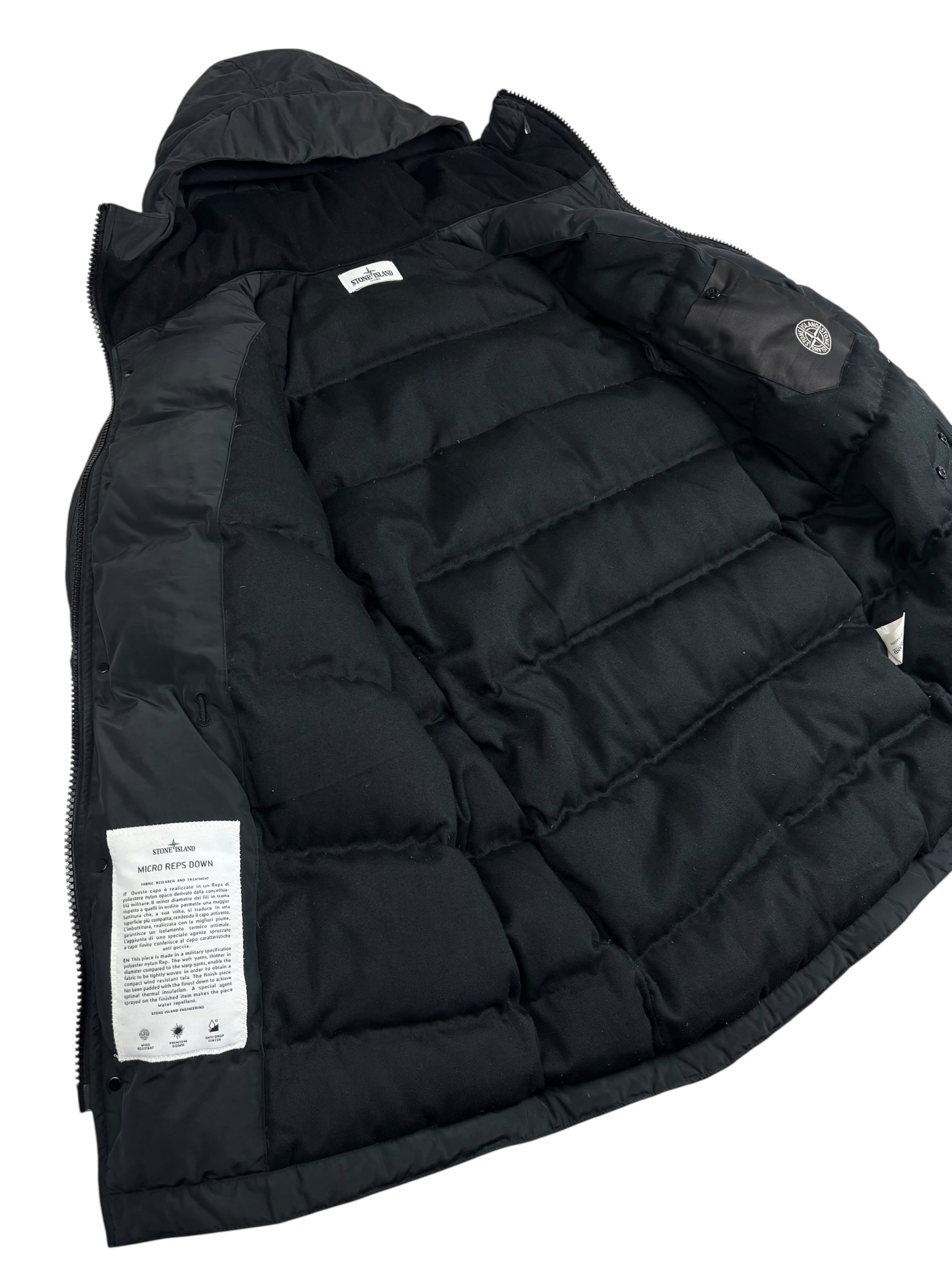 Parka Stone Island noir taille L - Vue côté