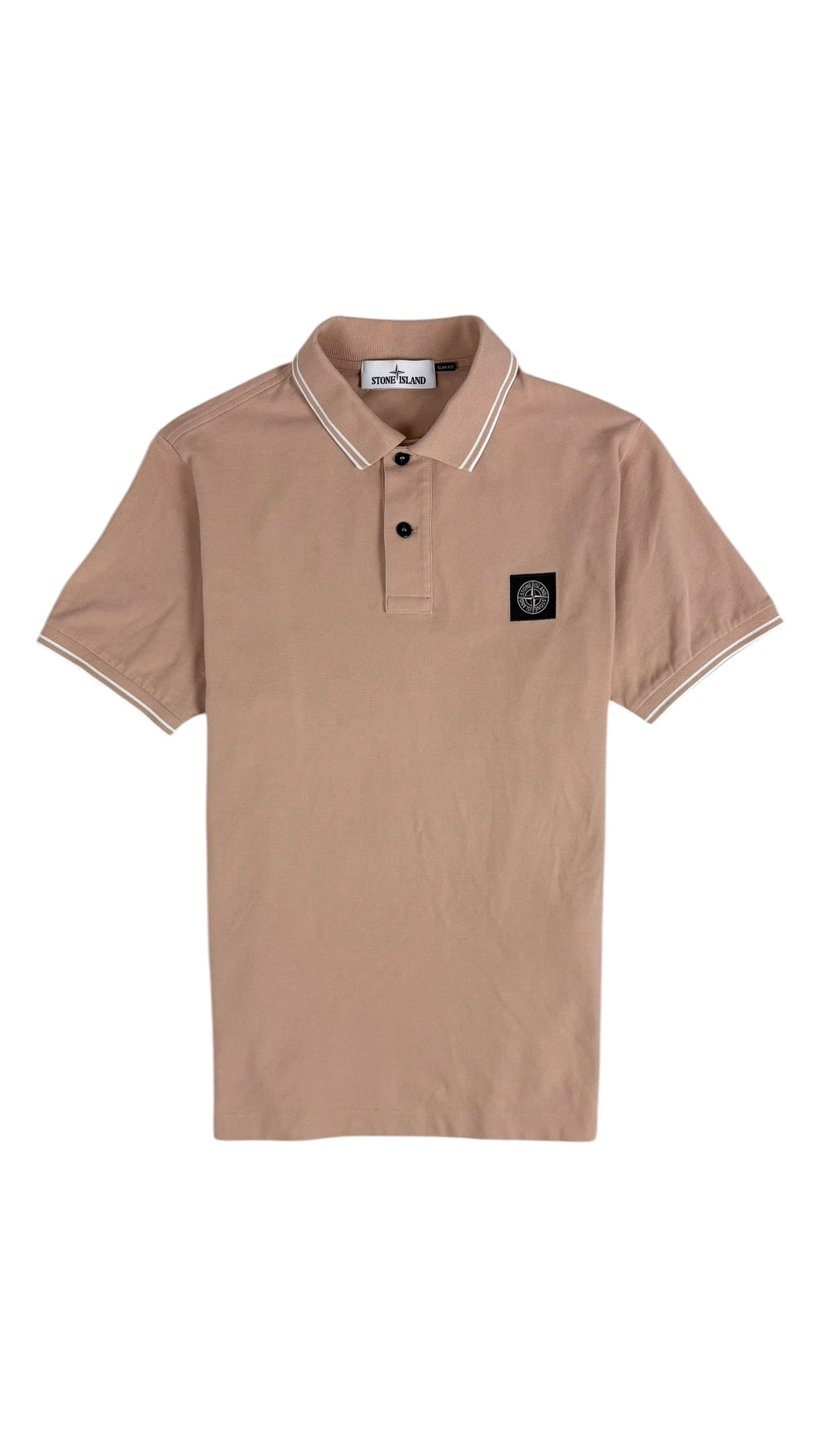 Polo Stone Island abricot taille M - Vue de face