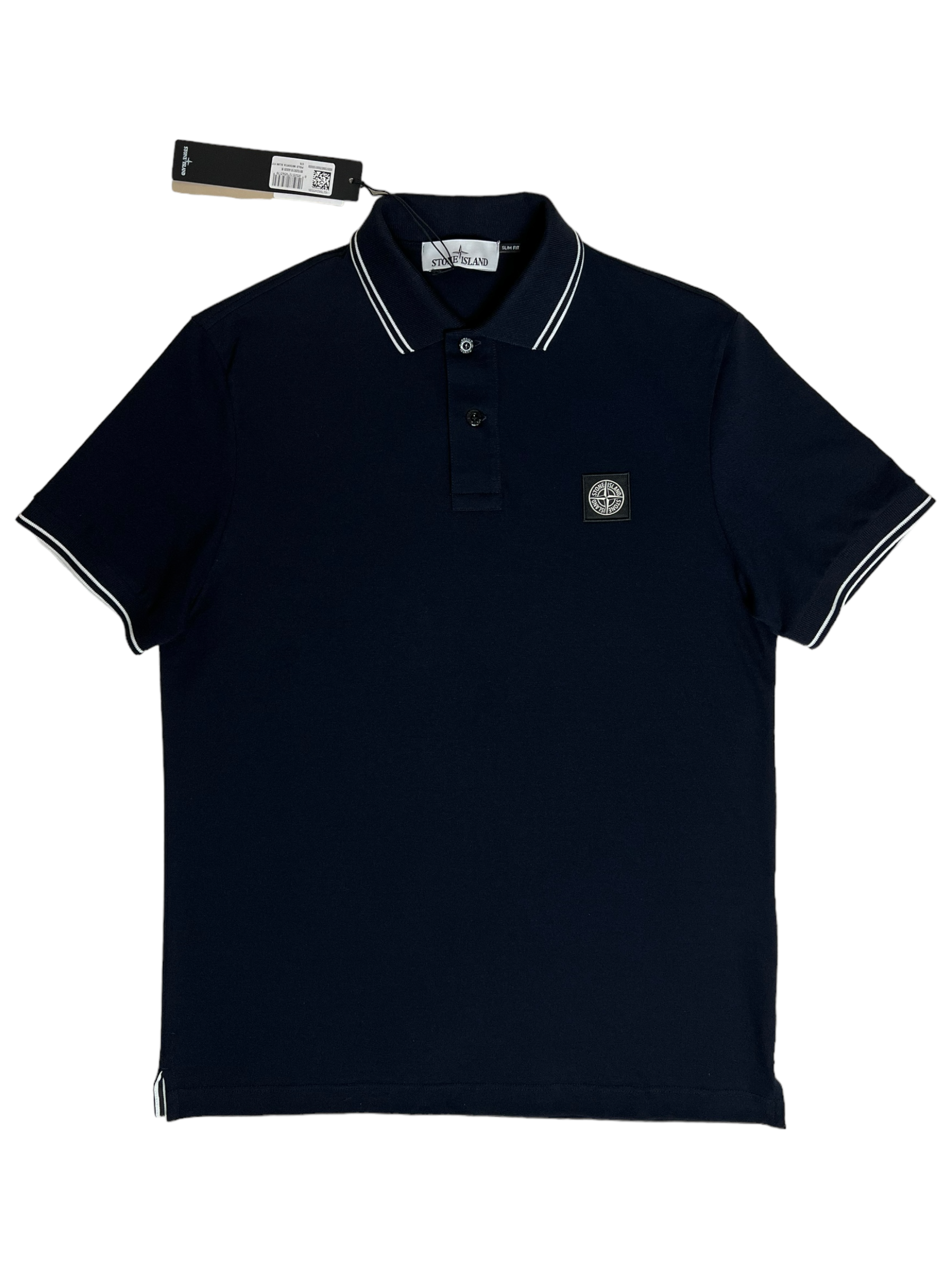 Polo Stone Island bleu marine taille M - Vue de face