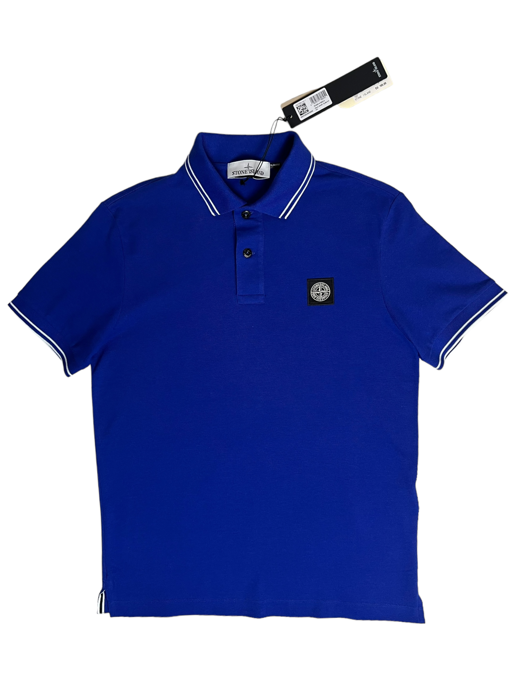 Polo Stone Island bleu taille S - Vue de face