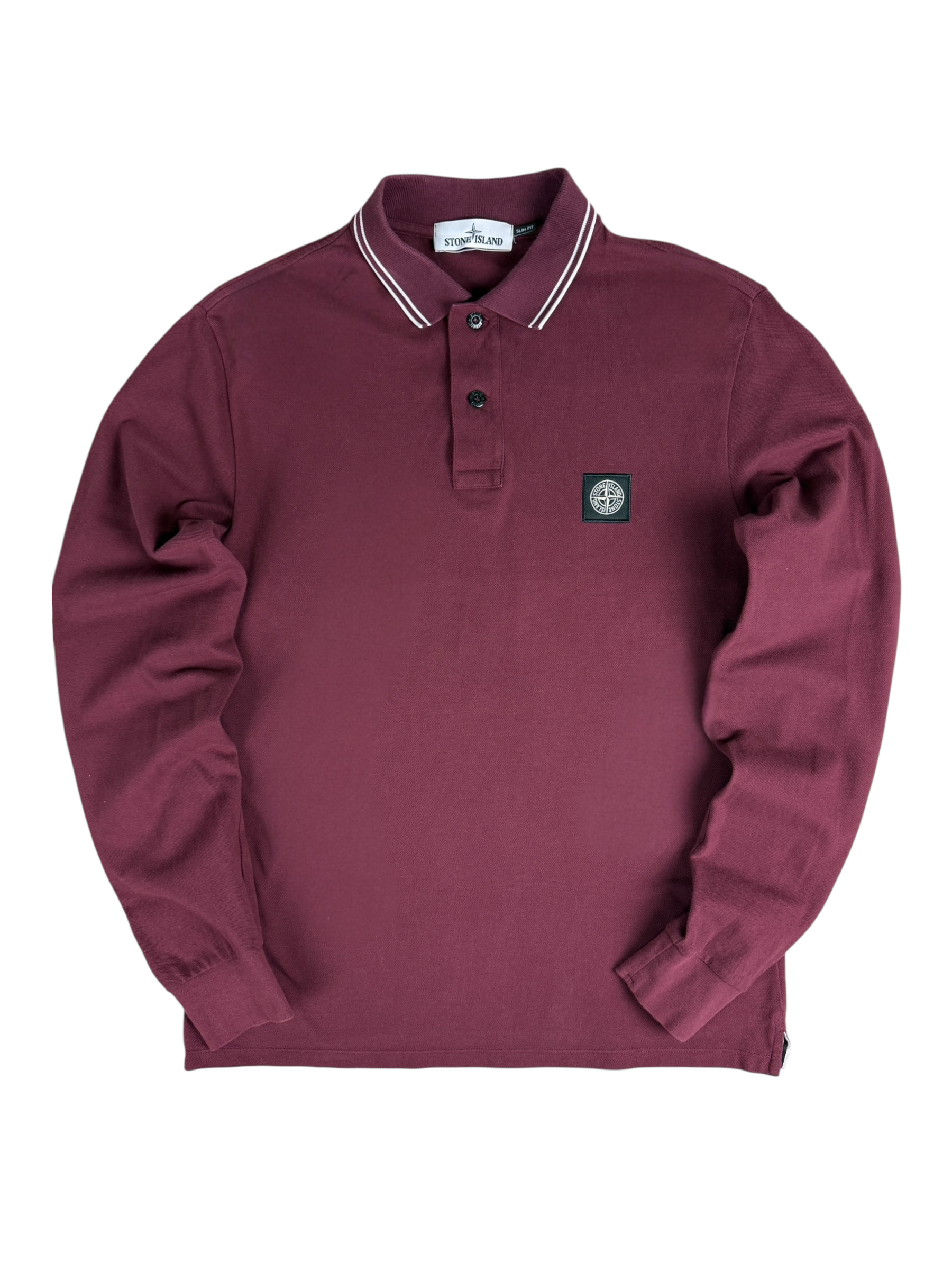 Polo Stone Island bordeaux taille L - Vue de face