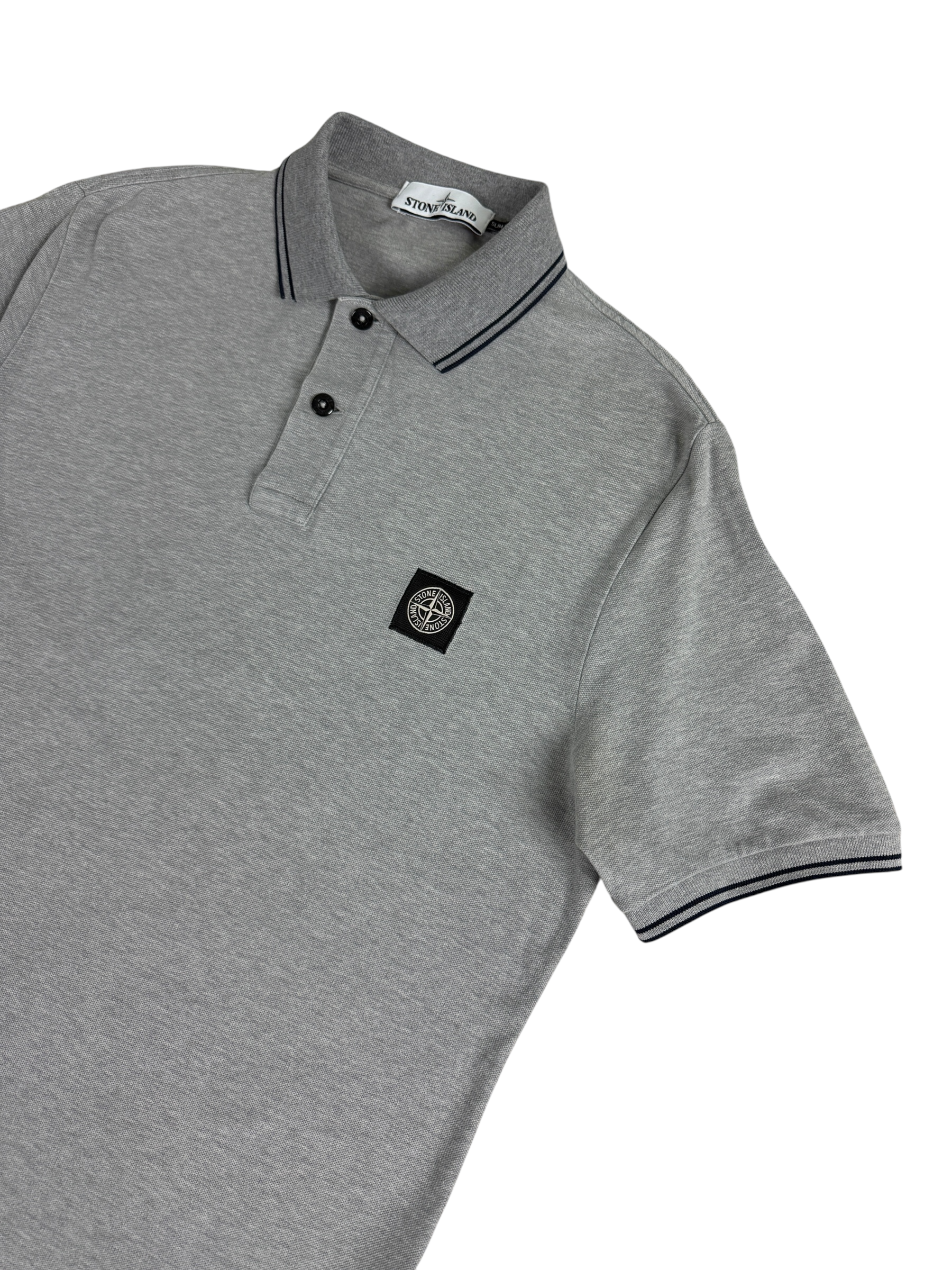Polo Stone Island gris taille L - Vue de dos