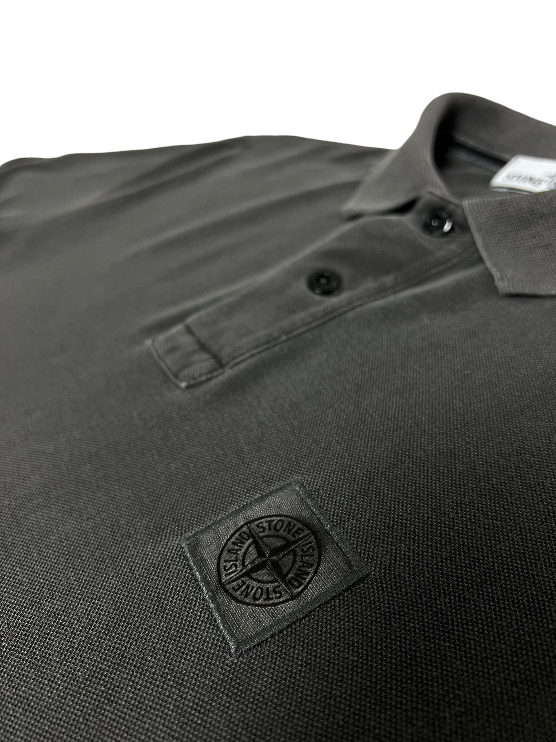 Polo Stone Island gris taille M - Détail