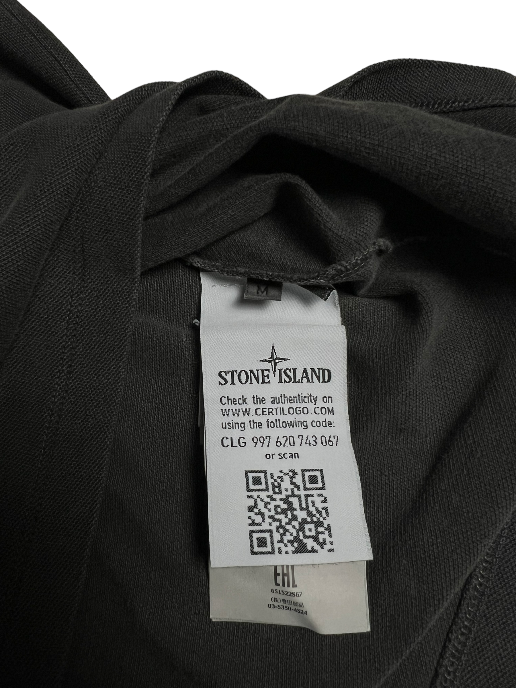 Polo Stone Island gris taille M - Détail
