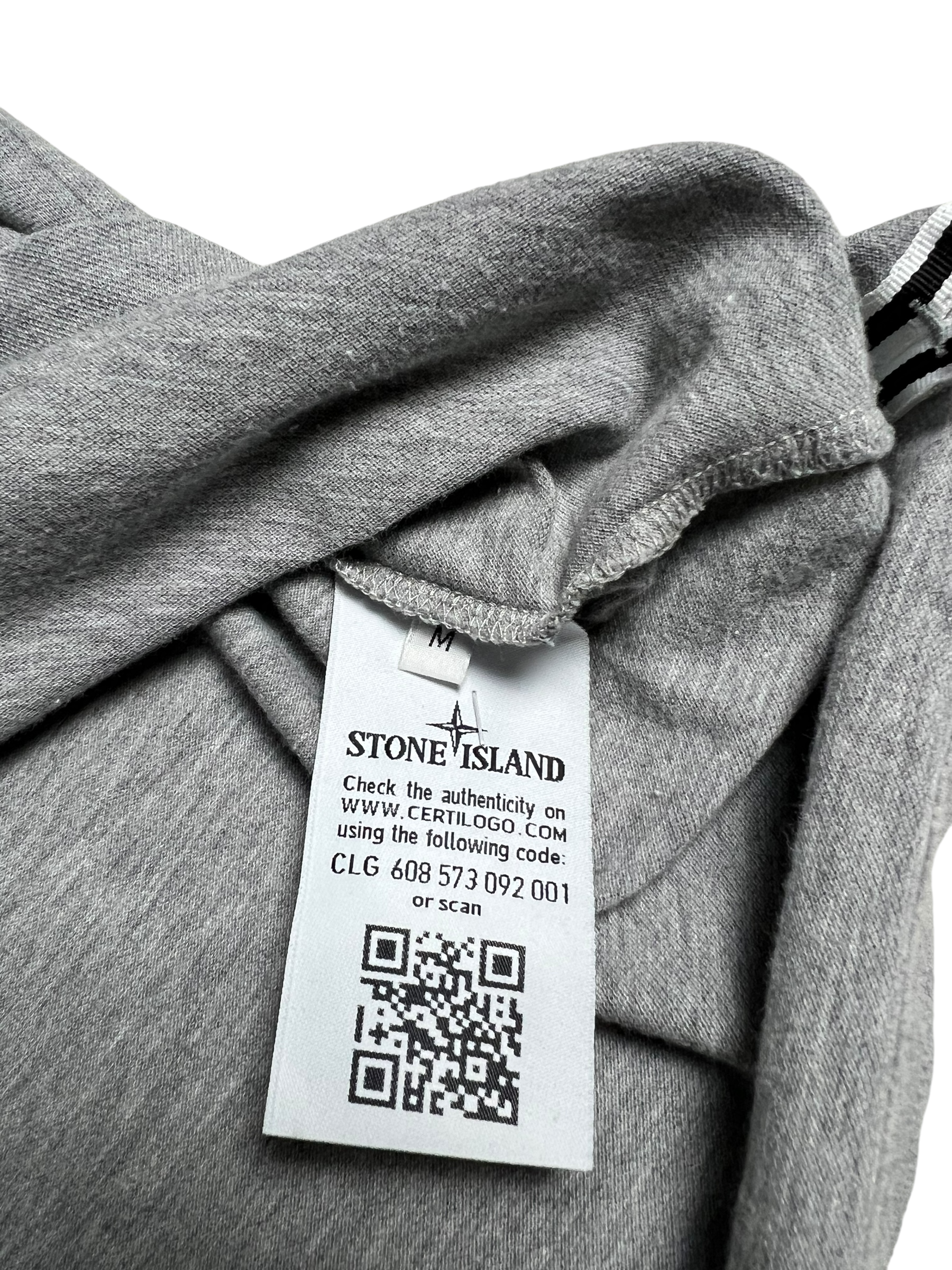 Polo Stone Island gris taille M - Détail