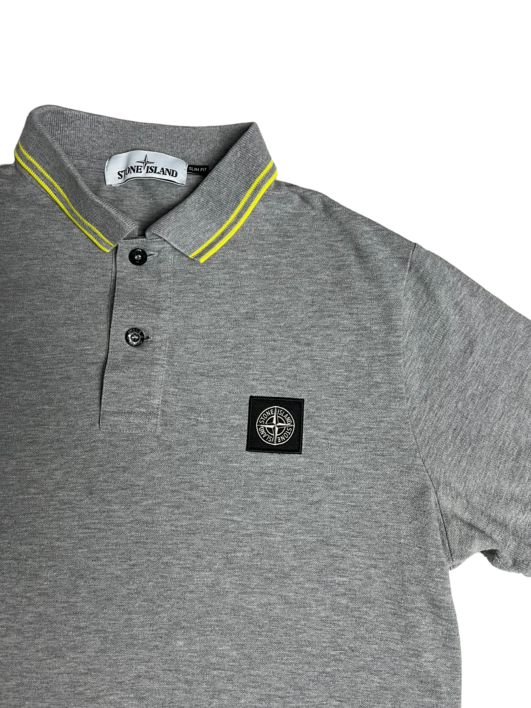 Polo Stone Island gris taille M - Vue de dos
