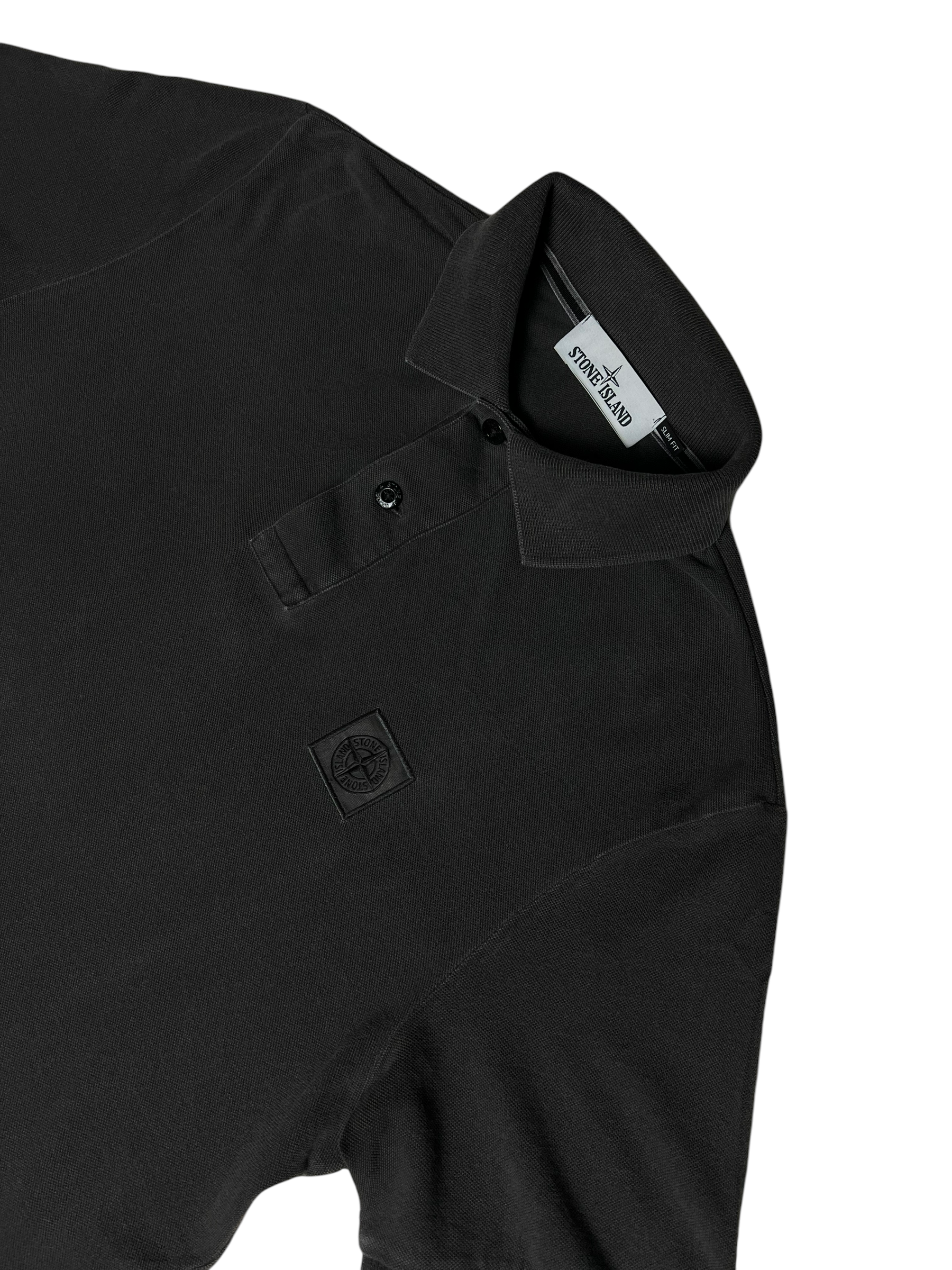 Polo Stone Island gris taille M - Vue de dos