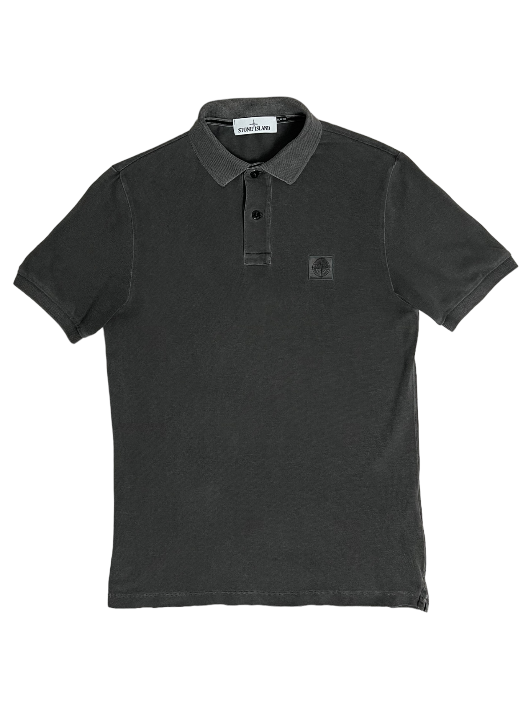 Polo Stone Island gris taille M - Vue de face
