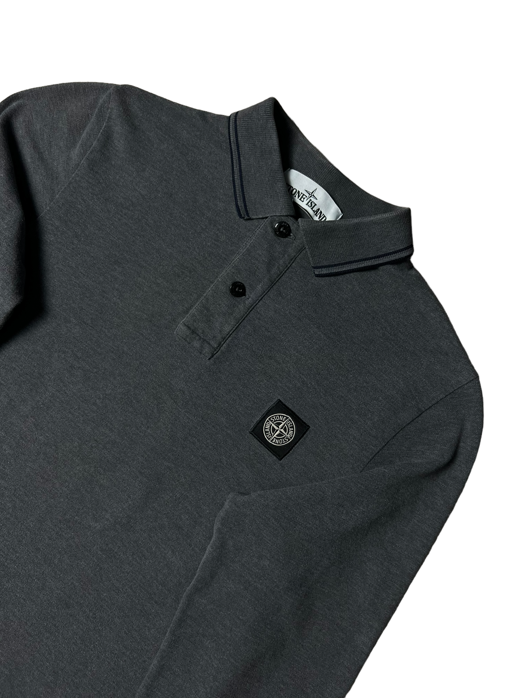 Polo Stone Island gris taille S - Vue de dos