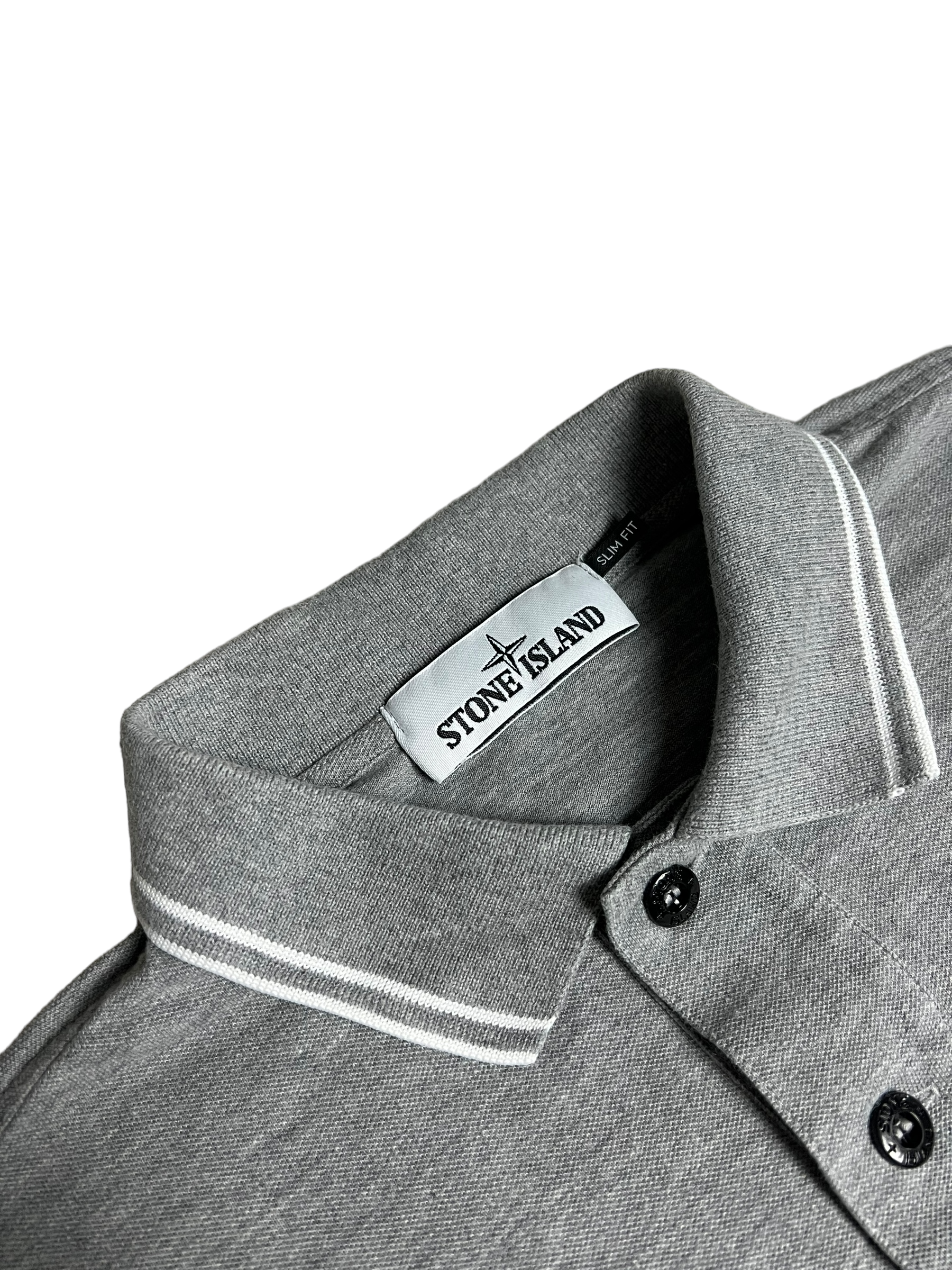 Polo Stone Island gris taille S - Vue de dos