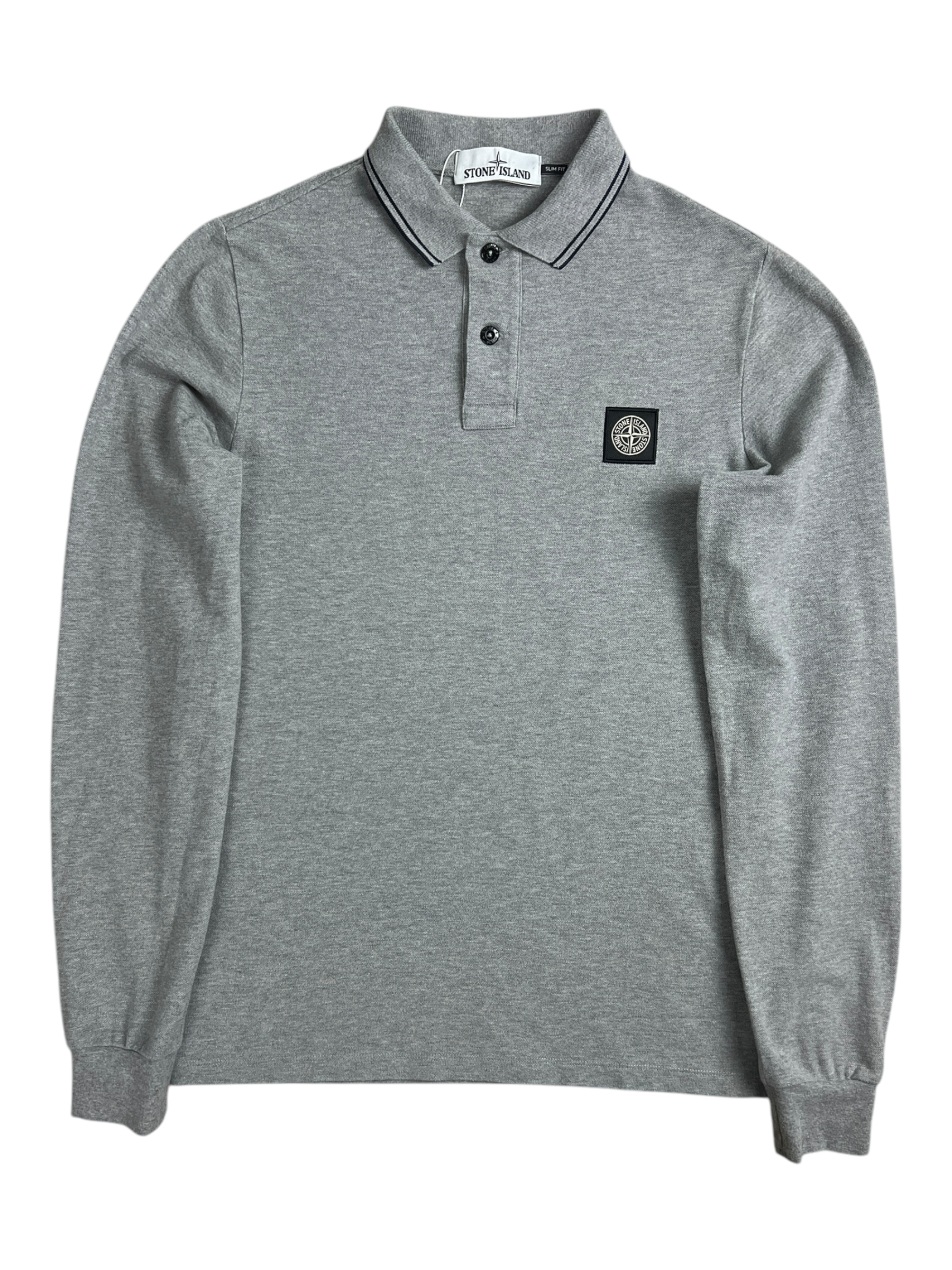 Polo Stone Island gris taille S - Vue de face